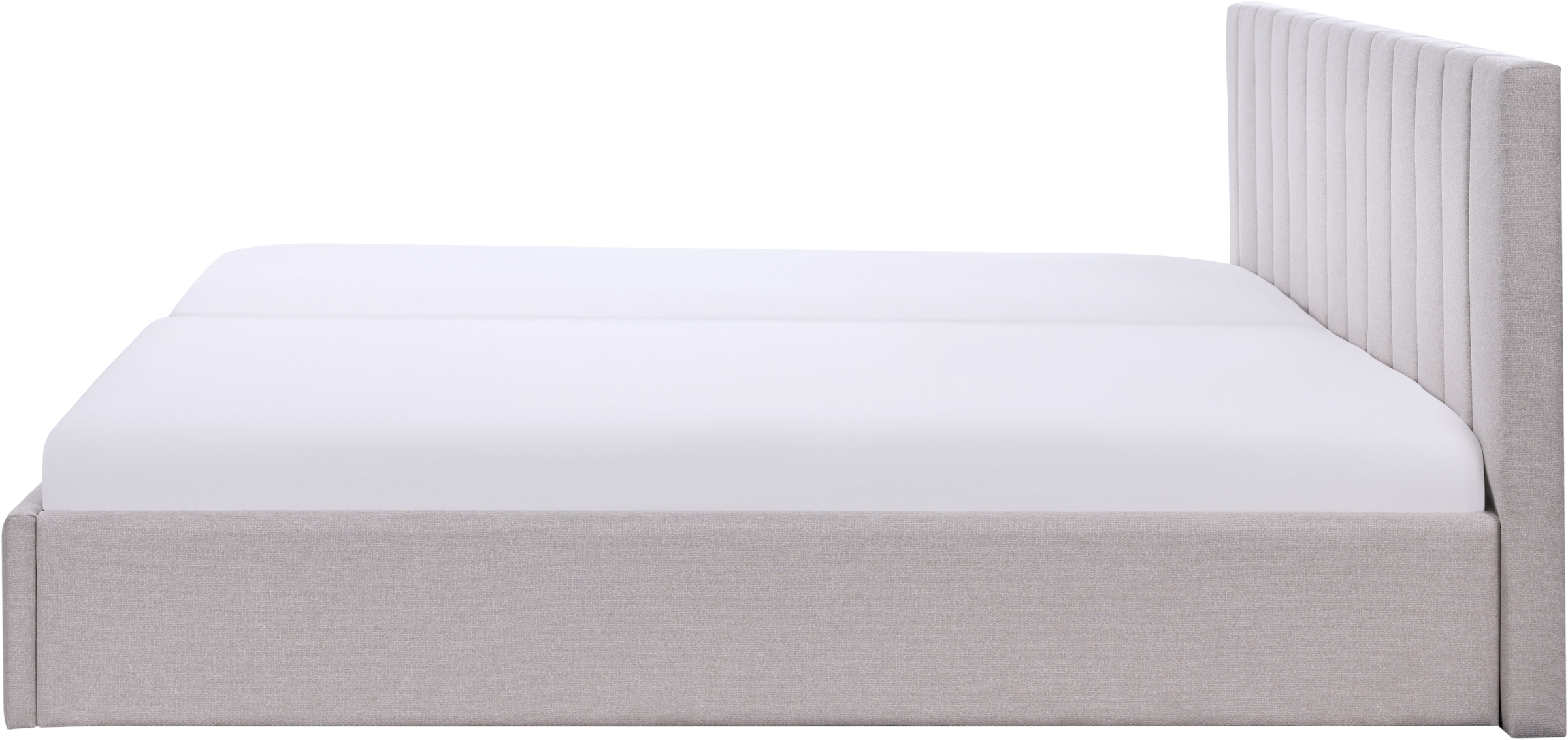 Home affaire Lit rembourré »MANTEIGAS, Familienbett mit hochwertigem Strukturstoff« surface de couchage 120x200 et 240x200 cm, sans sommier à lattes ni matelas