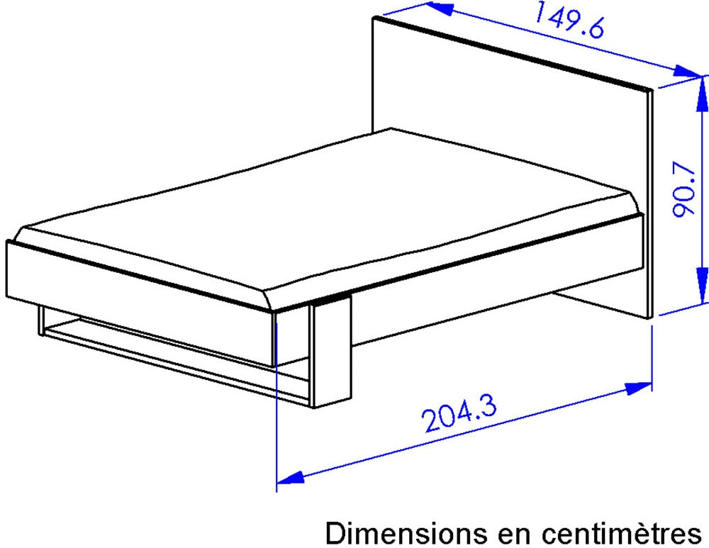 Gami Ensemble de chambre à coucher »ARIA« Set, 3 tlg. Ein praktisches Kopfteil mit Stauraum