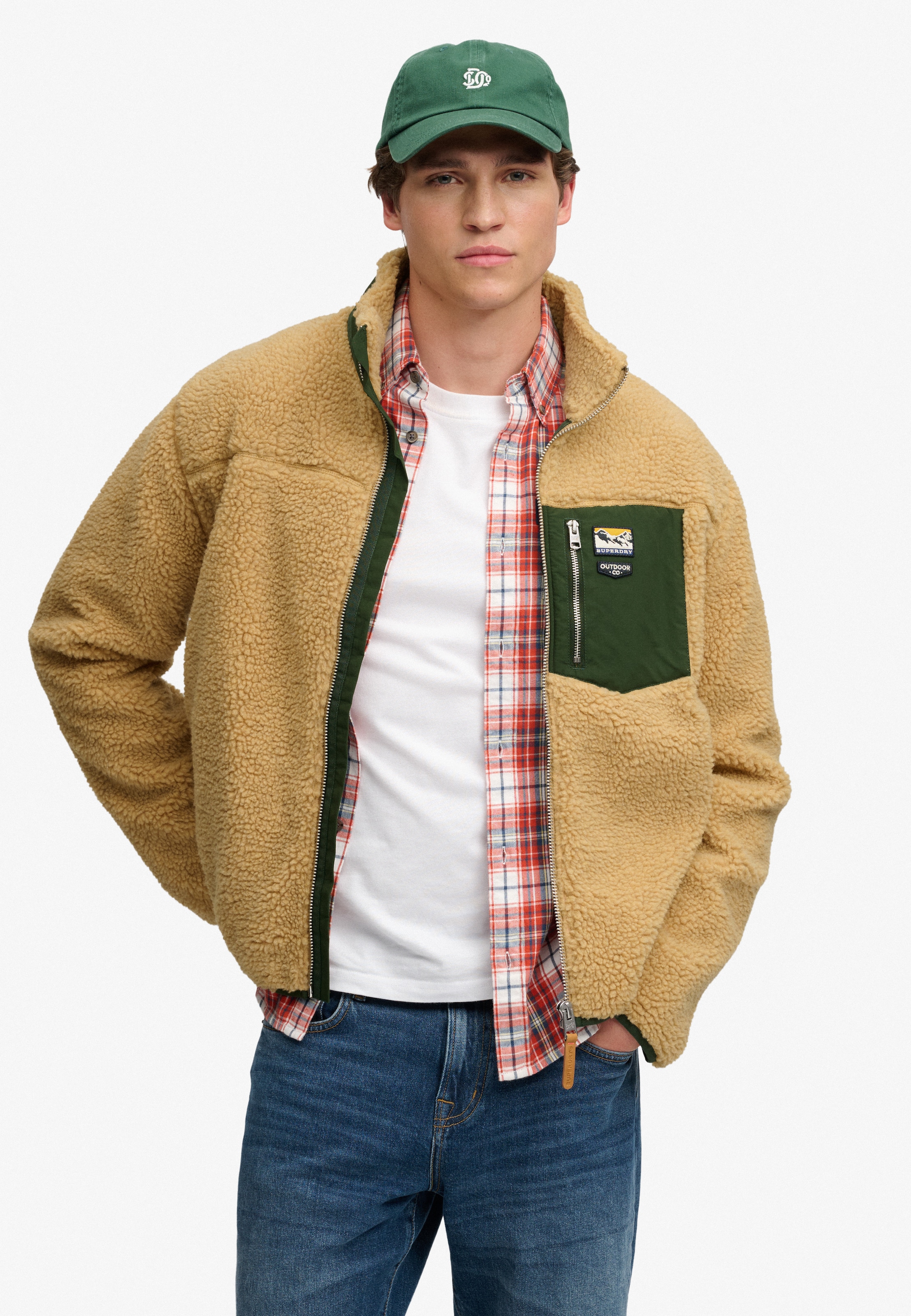 Superdry Sweatjacke »MOUNTAIN FULL ZIP FLEECE« Relaxed Fit, mit Reissverschluss, aus Fleece