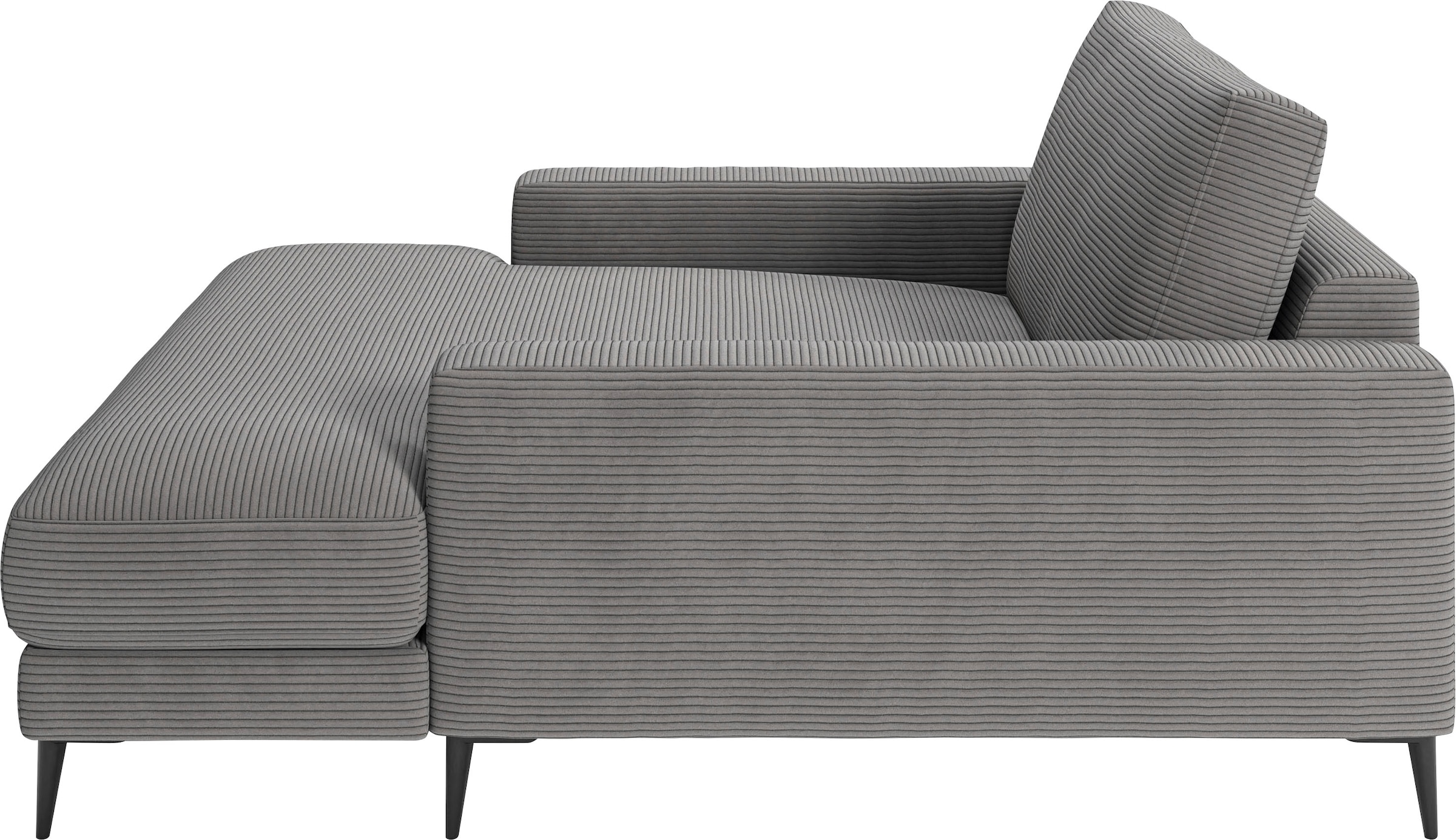 Home affaire Chaise longue »Downtown Loungemöbel zum Relaxen, B/T/H: 132/170/84 cm« aussi en bouclé, velours côtelé et Easy care - facile à nettoyer à l'eau,