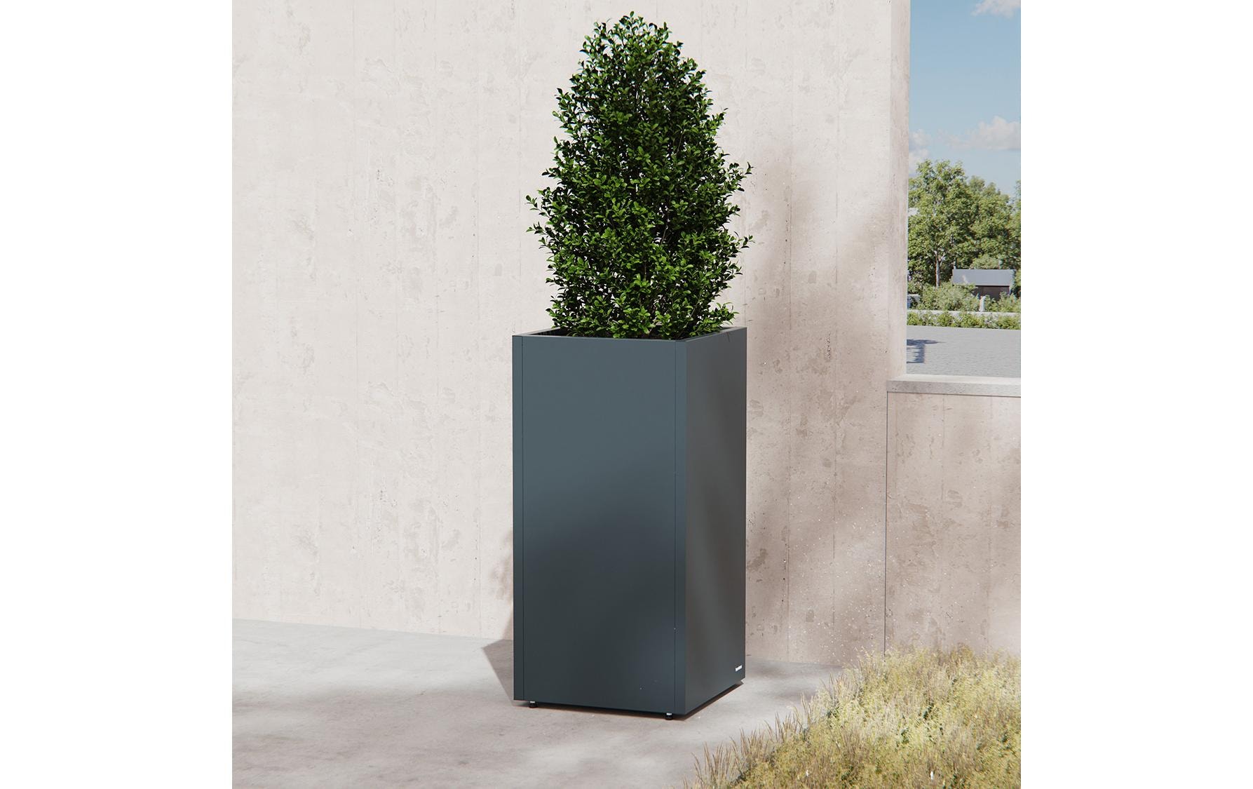 Herstera Garden Bac à plantes »Metall Säulen 50 x 50 x 100 cm«