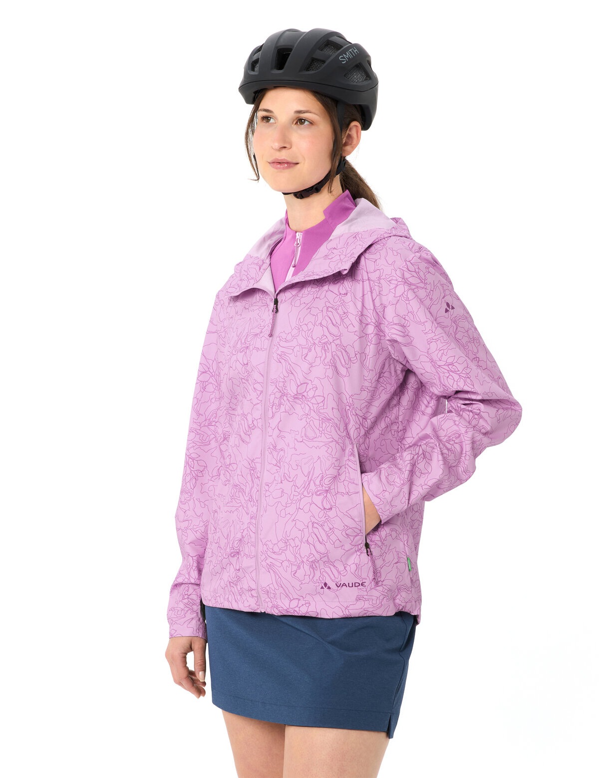 VAUDE Veste de vélo »WOMEN'S ADLUX AIR JACKET« mit Kapuze sportlicher Stil, atmungsaktives Material, winddicht, wasserdicht
