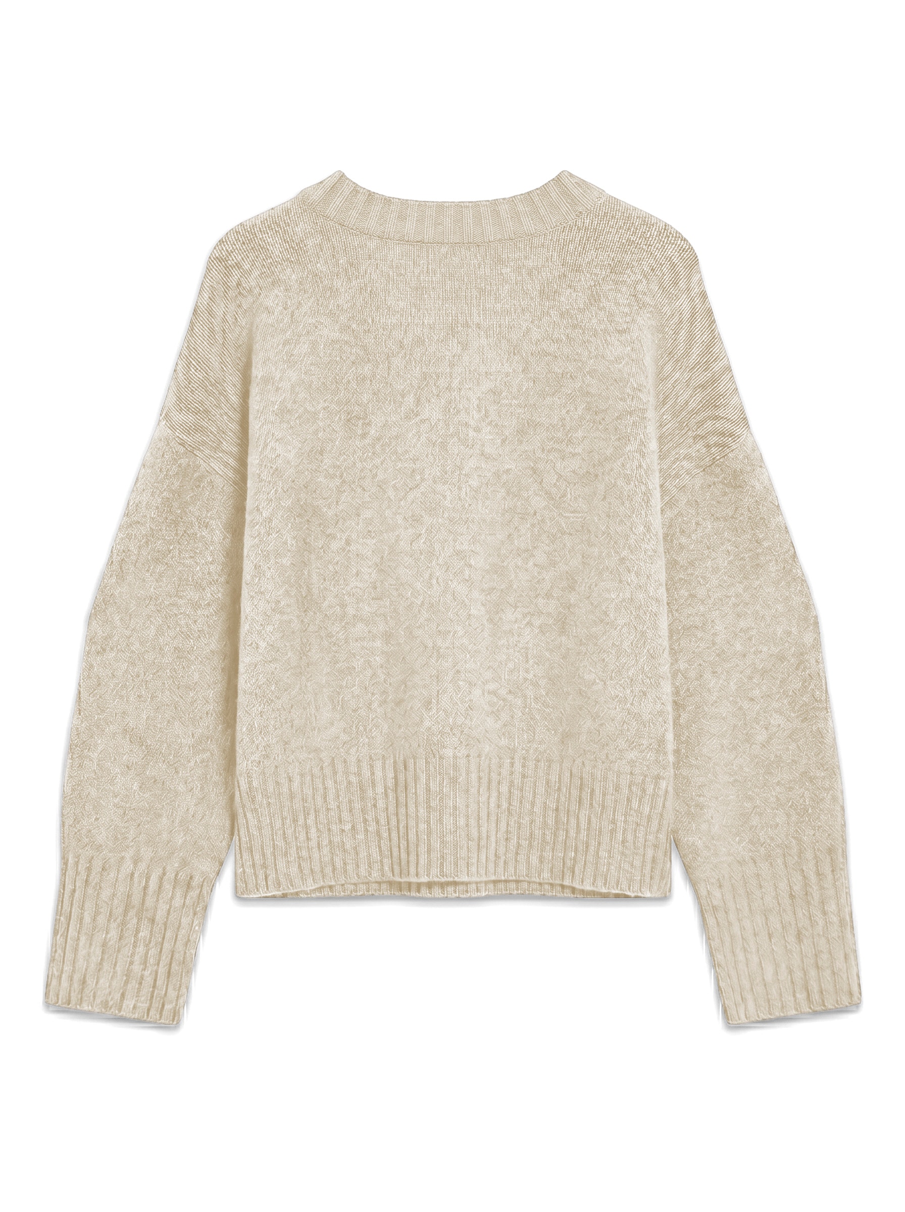 TOPSHOP Pull à col rond »TSDAISY LS KNITTED JUMPER KNT NOOS« mélange de matériaux, coupe plus courte