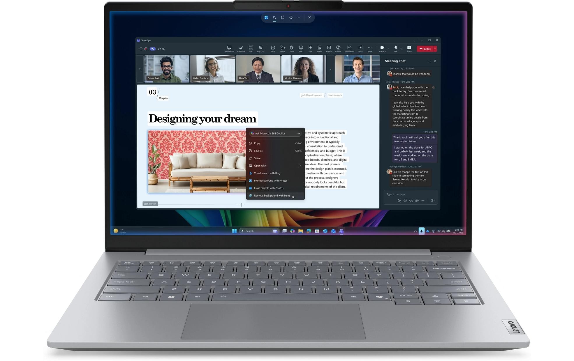 Lenovo Business-Notebook »14 G9 IPL Copilot+ PC« / 14 ″ Intel Core Ultra 7 Integrierte NPU (Neural Processing Unit)