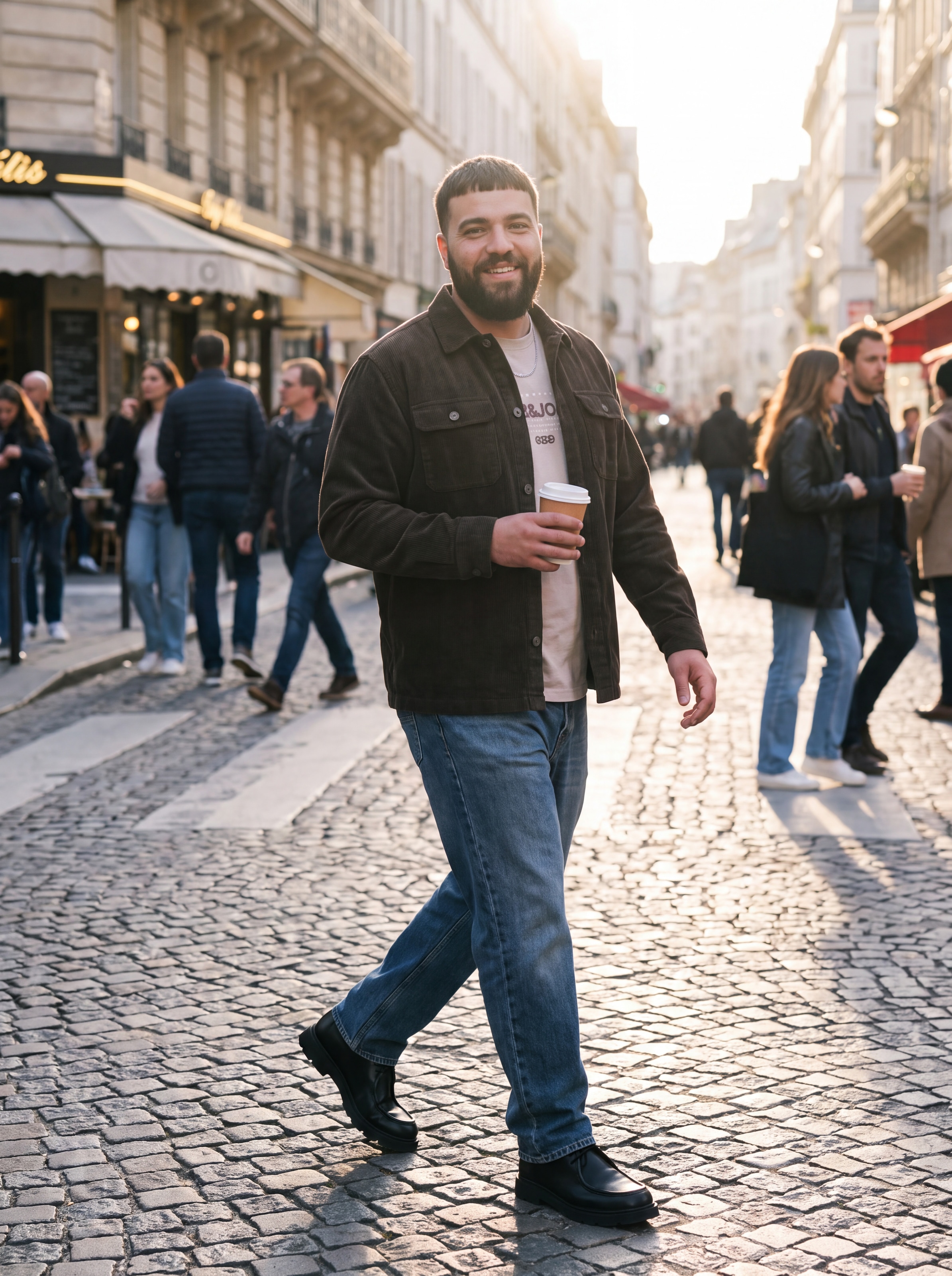 Jack & Jones PlusSize Chemise à manches longues »JJEREGENT CORD OVERSHIRT LS SN PLS« coton, coupe régulière
