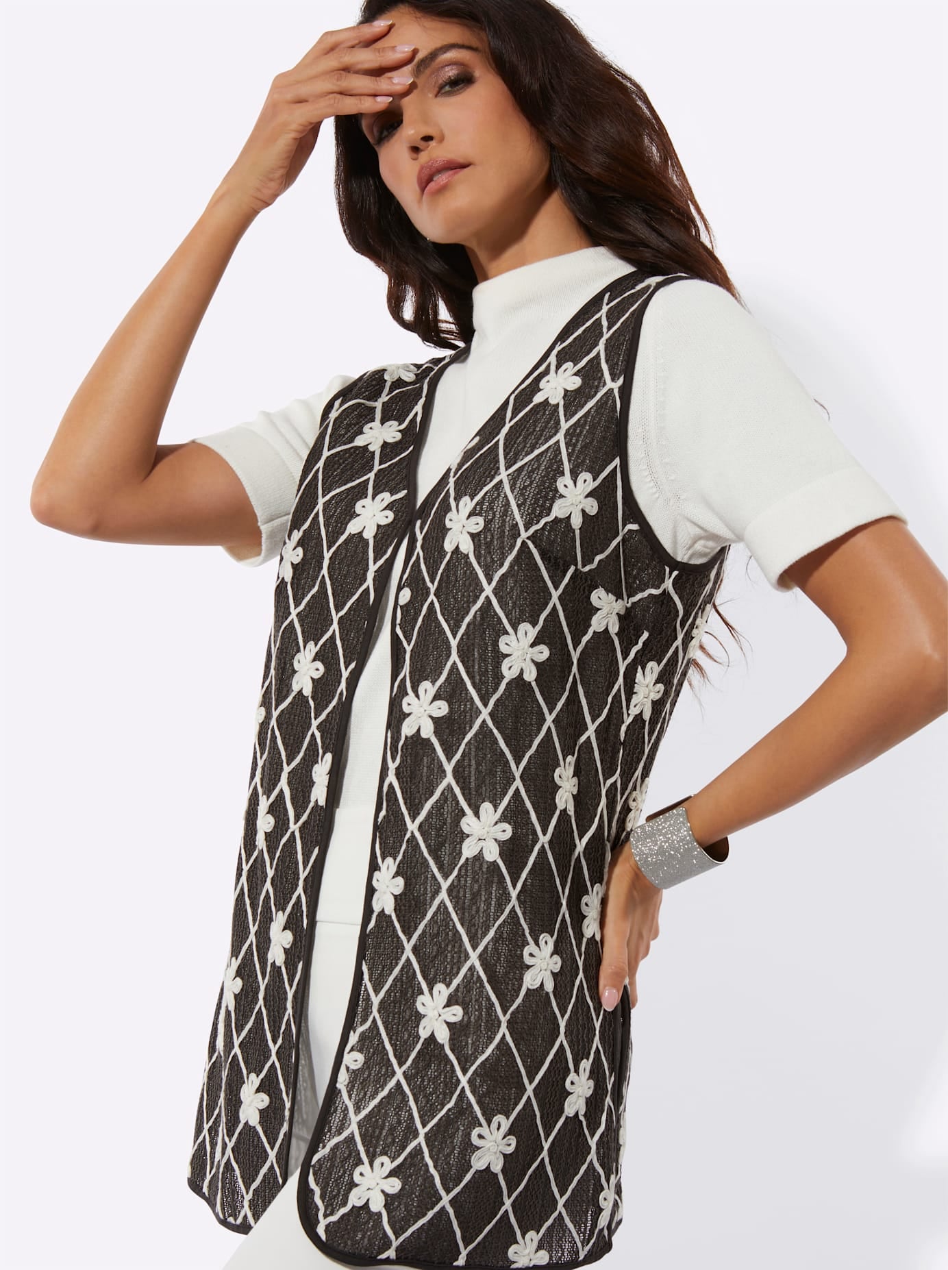 creation L Gilet long