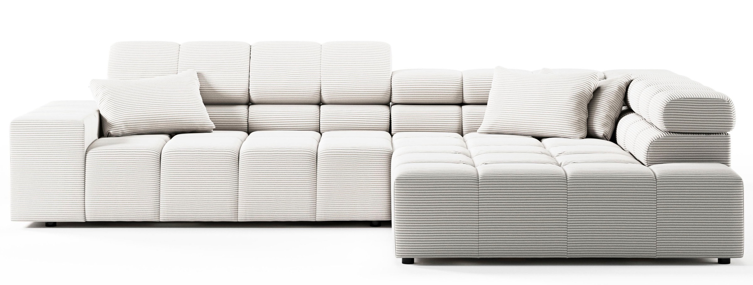 Home affaire Ecksofa »Ancona, Ecksofa,  incl. Kopfteilverstellung, Breite 319 cm, L-Form« wahlweise motorische Sitztiefenverstellung, auch in Cord + Easy Care