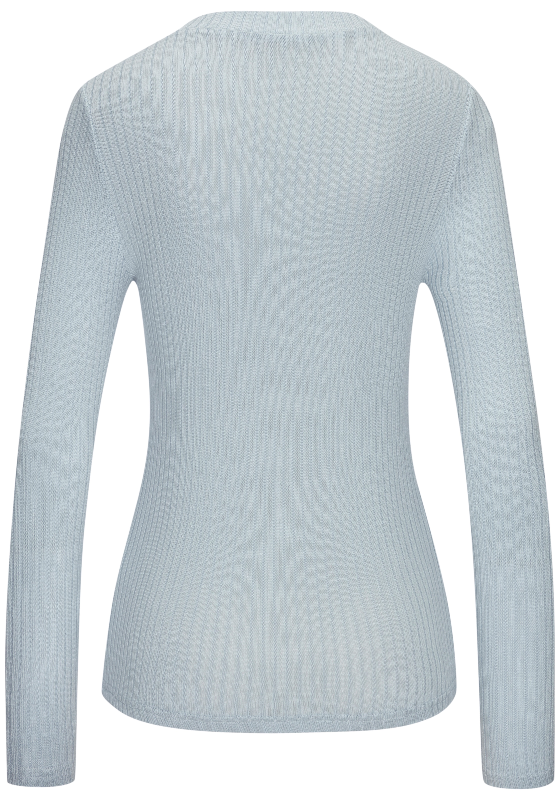 LASCANA T-shirt à manches longues »mit kurzer Knopfleiste« aus weicher Viskose-Ripp-Qualität