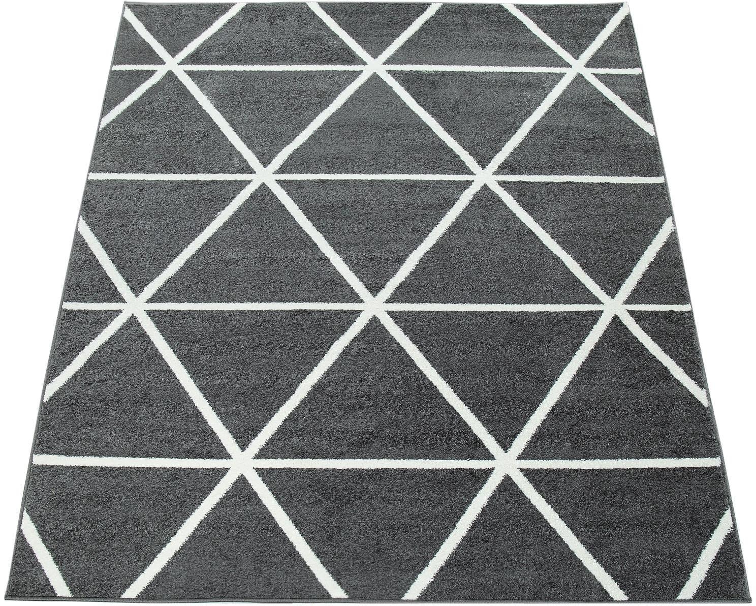 Paco Home Teppich »Stella 401« rechteckig 16 mm Höhe Kurzflor, Pastellfarben, Rauten Design, Skandi Muster, Kundenliebling