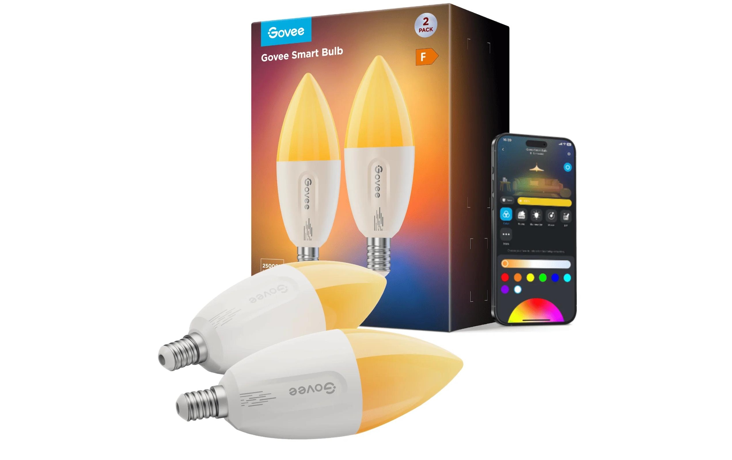 Govee Lampe LED intelligente »Smart Light Bulb E14, RGBWW, CRI>80, Wifi, BT«
