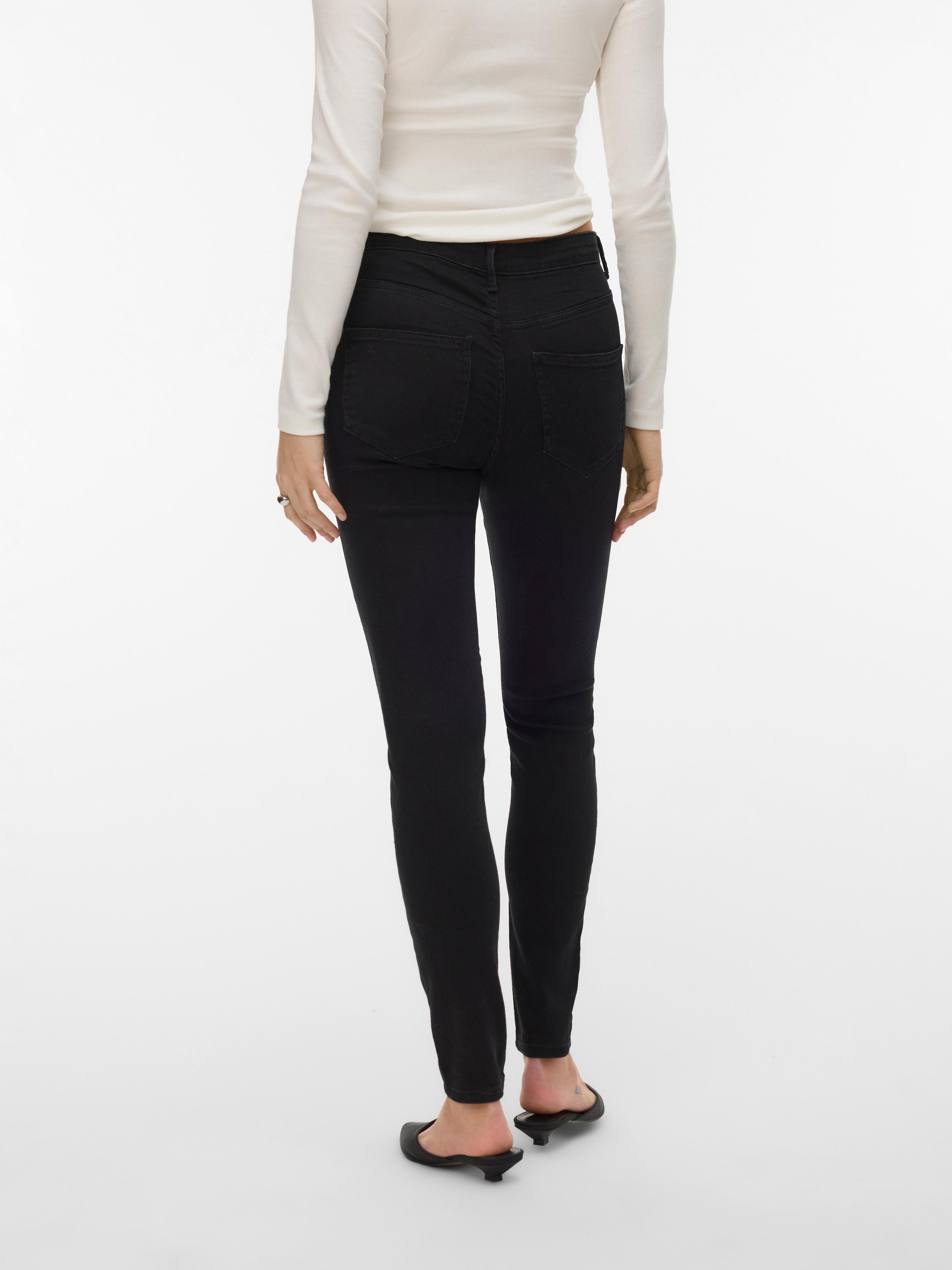 Vero Moda Jeans skinny »VMPOLLY MR SKINNY JEANS RA135 NOOS« Baumwollmischung, skinny fit