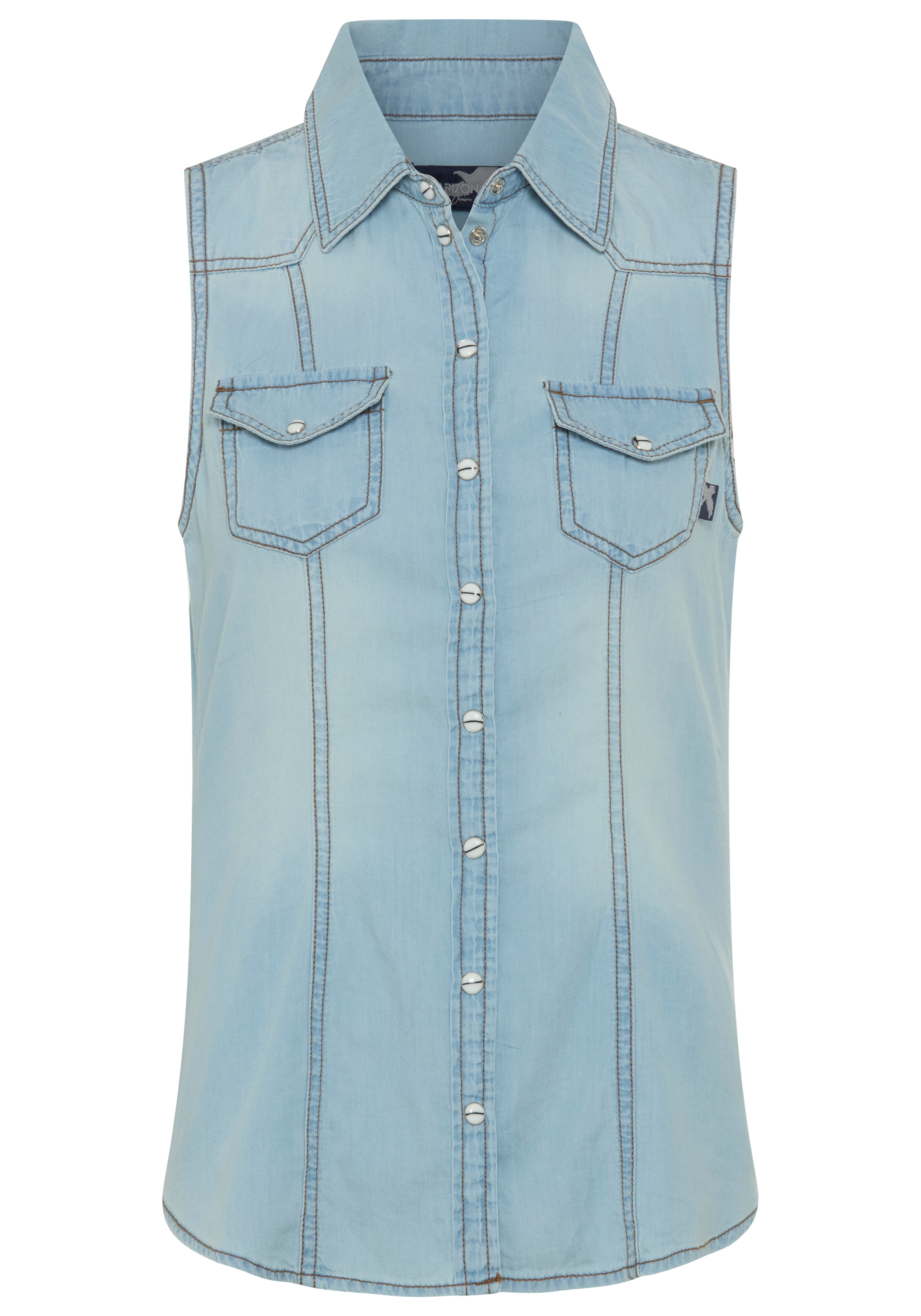 Arizona Blouse en jean avec boutons aspect nacre