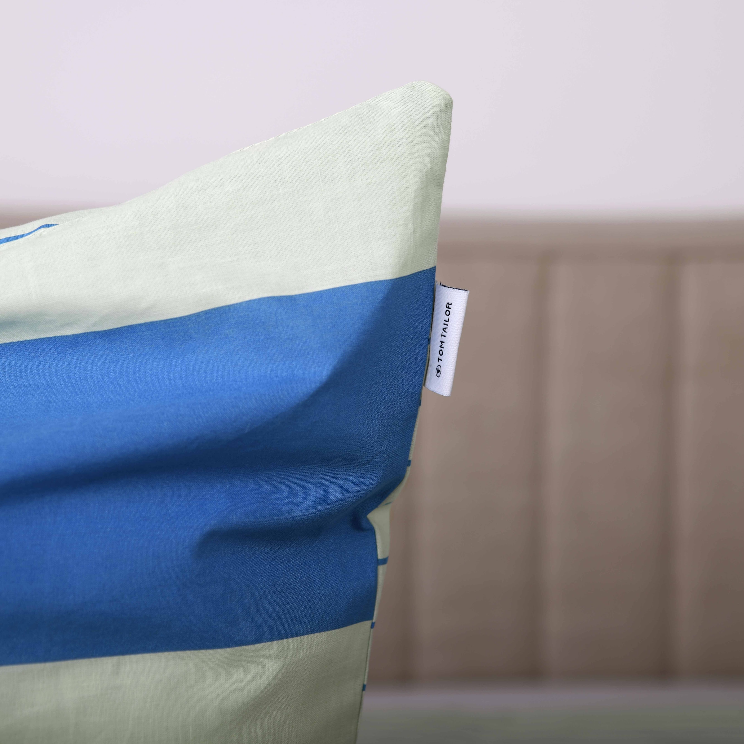 TOM TAILOR HOME Bettwäsche »BOLD STRIPES in Gr. 135x200cm, 155x220cm oder 200x220cm« 2 Stk. new bedroom, mit farbigem Markenreissverschluss