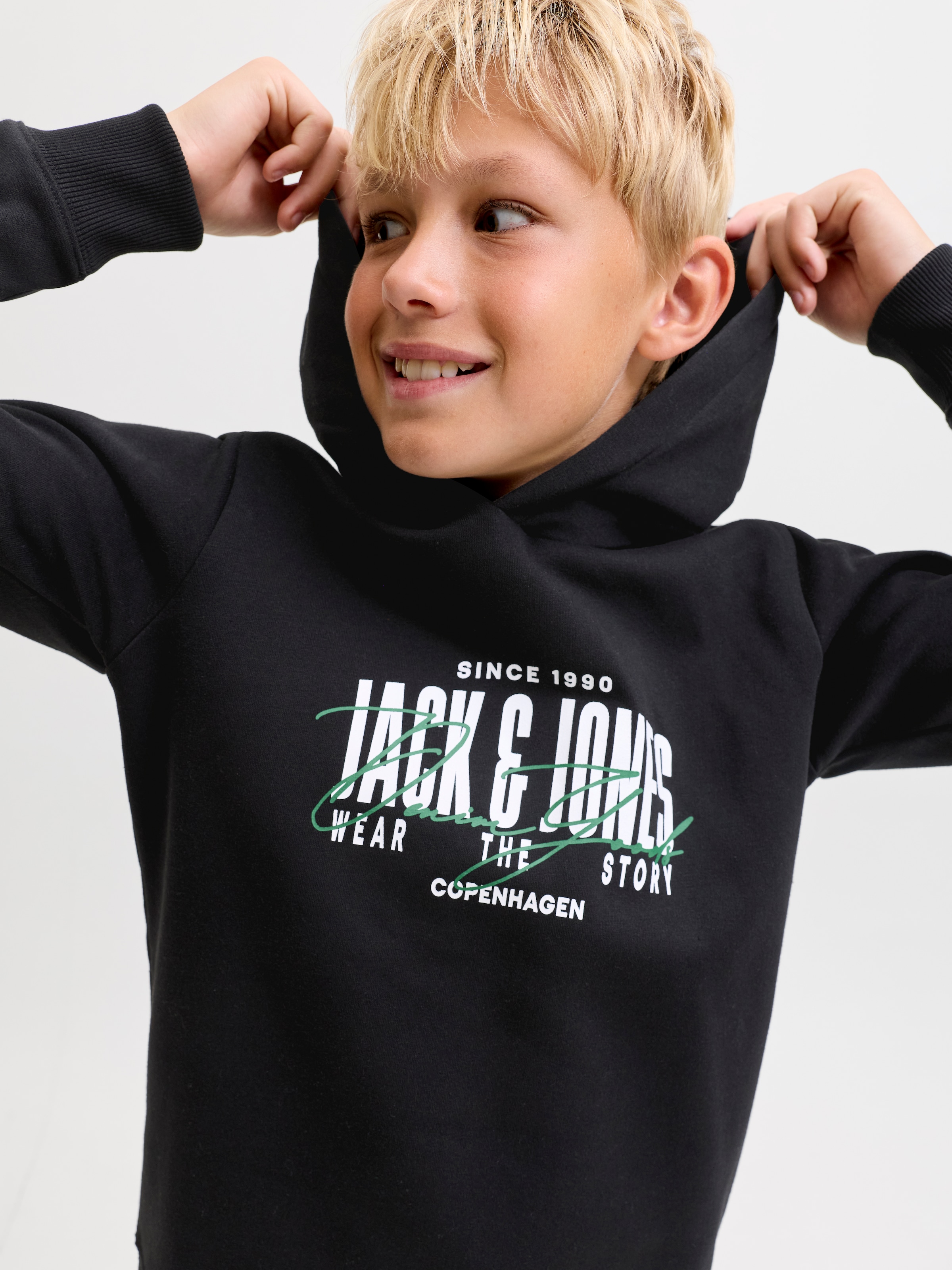 Jack & Jones Junior Kapuzensweatshirt »JJAERO SWEAT HOOD JNR«, Baumwollmischung, regular fit
