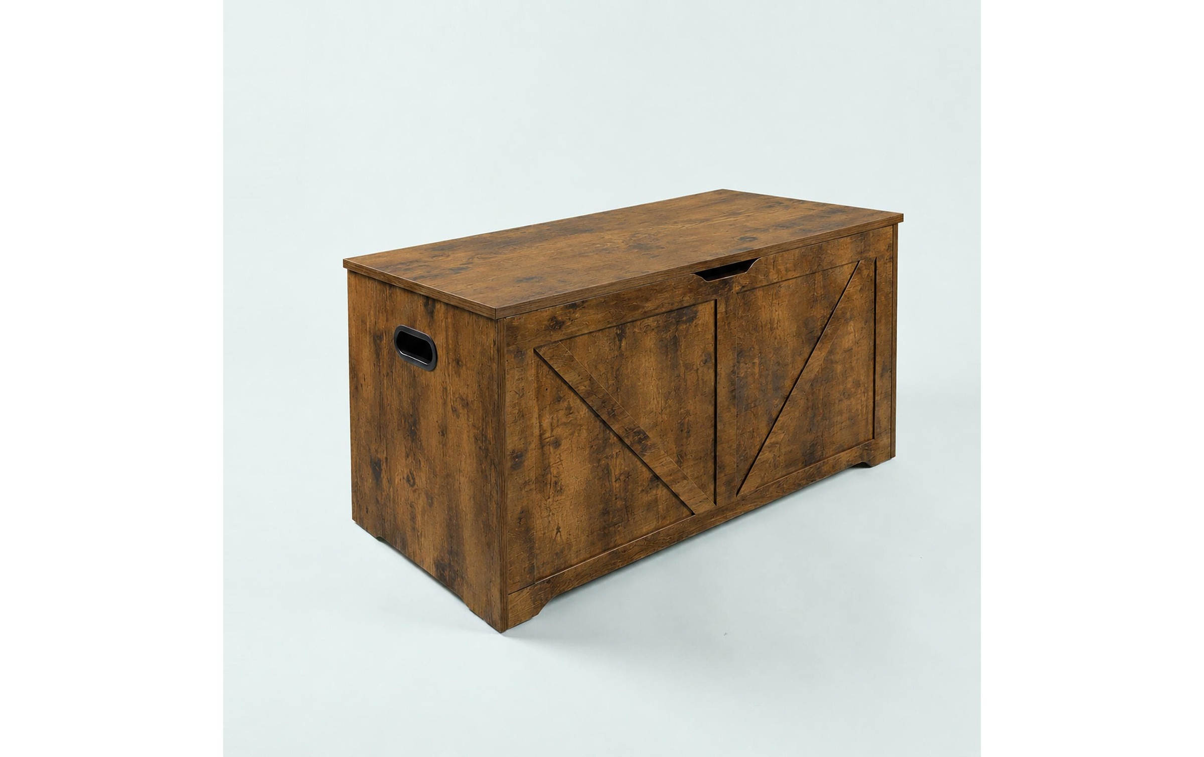relaxdays Truhe »relaxdays Aufbewahrungstruhe 100 x 46 cm, Braun«
