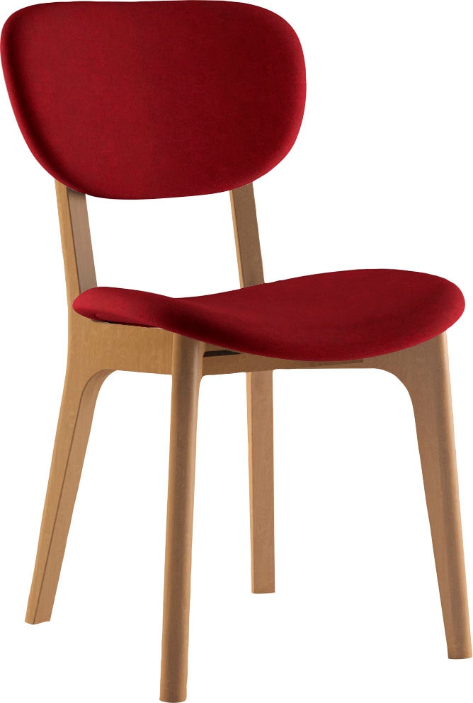 INOSIGN Stuhl »COZY Made in Italy« (Set) 2 Stk.Gestell in Buche, Kirsch- oder Nussbaum, Massivholz, Design Stuhl