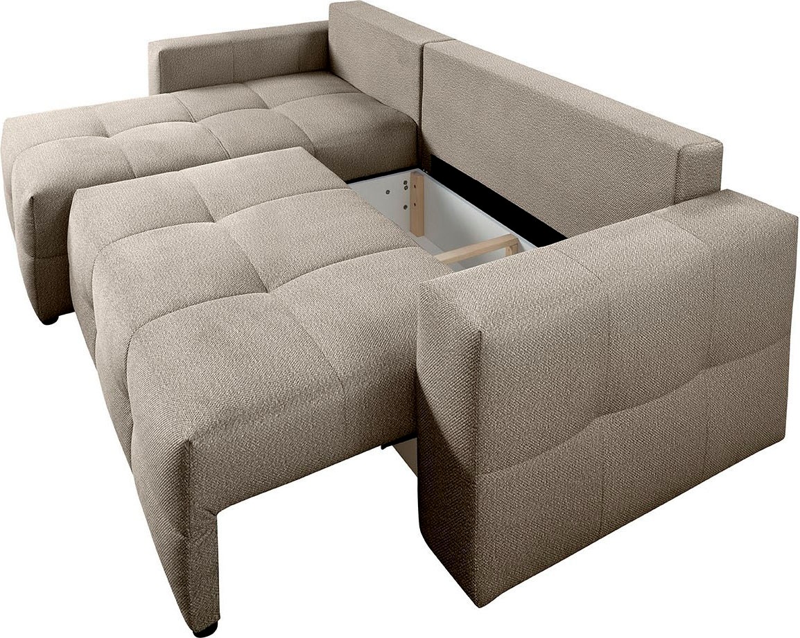 exxpo - sofa fashion Canapé d'angle Praktische Funktionsecke mit Federkern, Bettfunktion und Stauraum