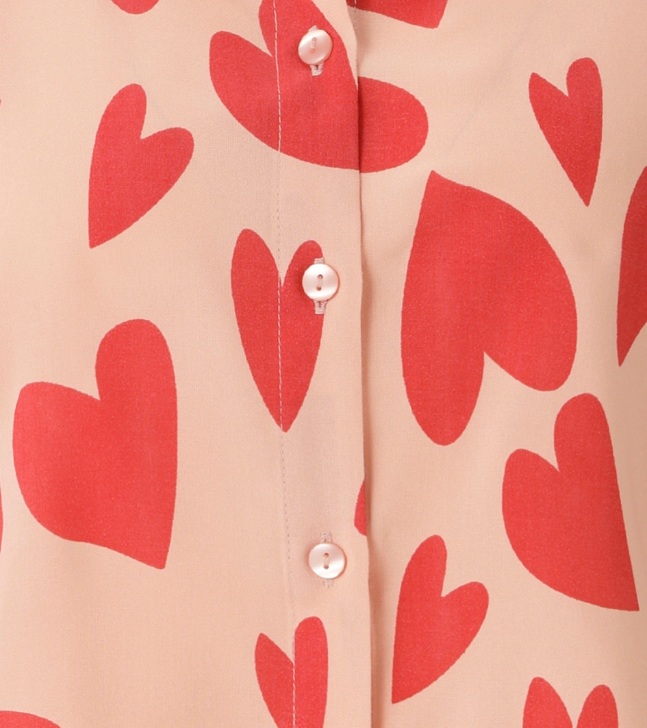 Aniston CASUAL Blouse chemise mit extravaganten Herzen bedruckt - NEUE KOLLEKTION