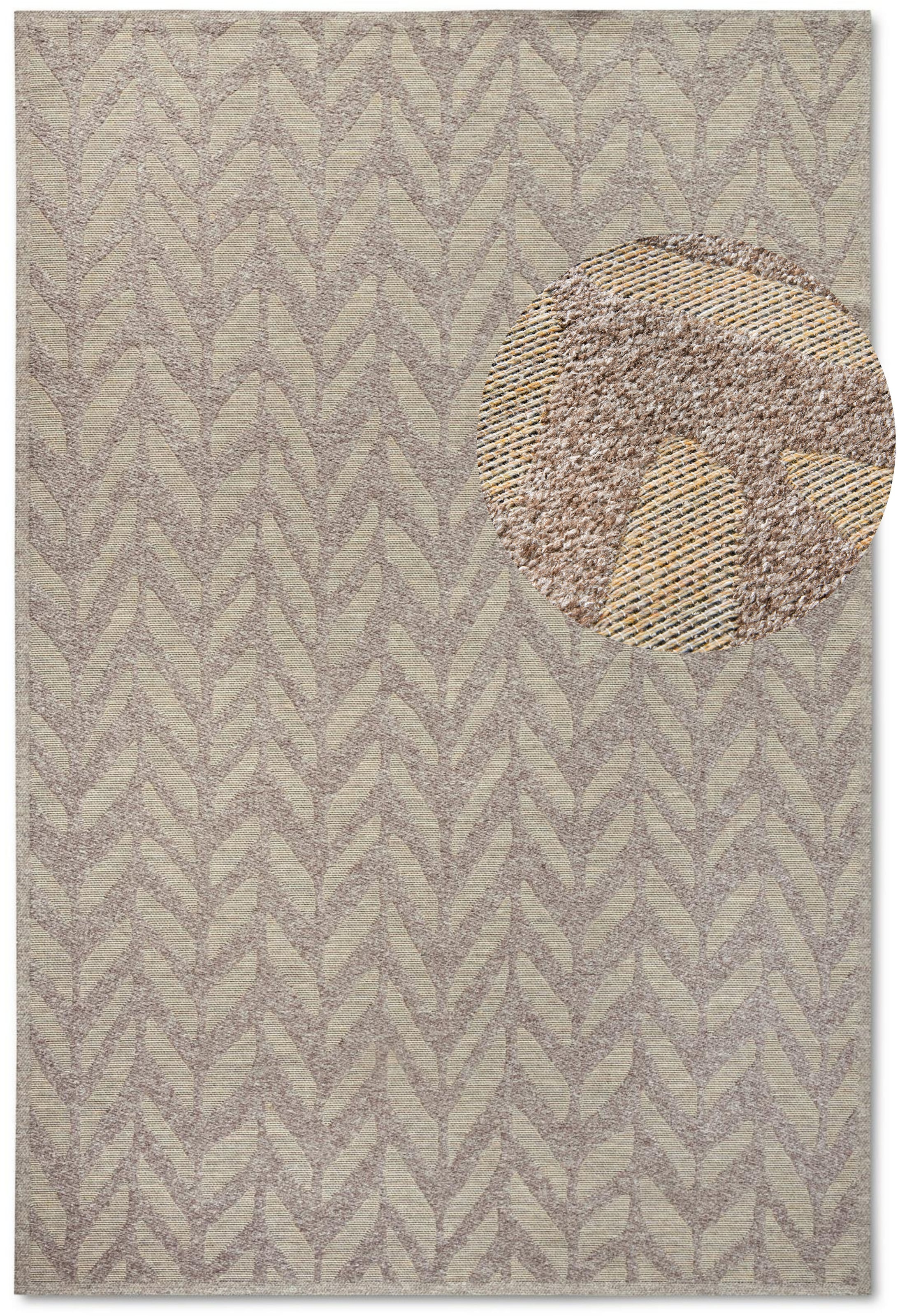 Villeroy & Boch Tapis d'extérieur »Georgette« Rectangulaire 4 mm Höhe In-& Outdoor, Flachgewebe, wetterfest, Terrasse, Balkon, modern, Trend