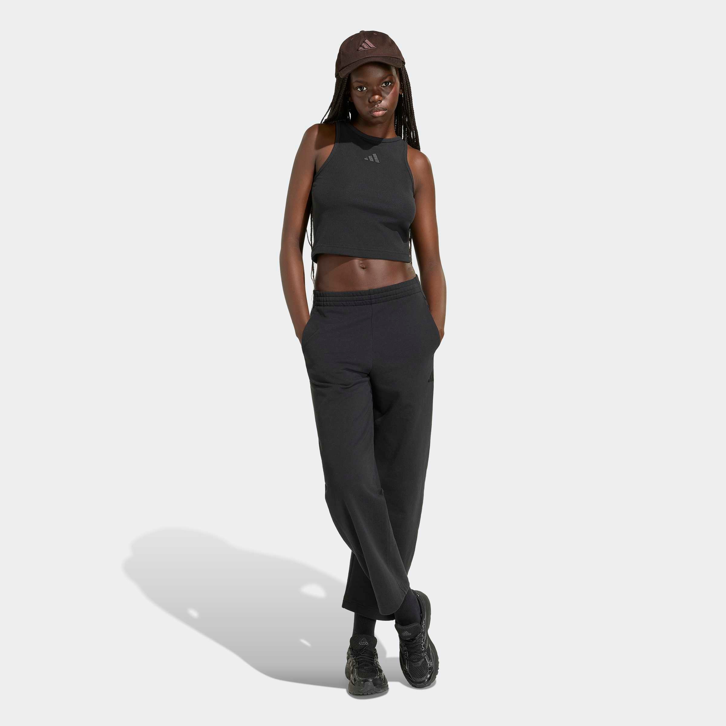 adidas Sportswear Tanktop »ADIDAS KIT SMALL LOGO RIB TANK« Cropped Tanktop, eng anliegend