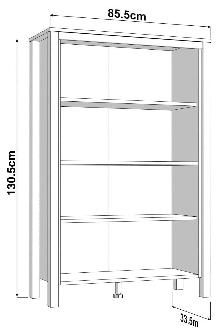 Home affaire Buffet haut »BEDFORD, Kommode, Anrichte, Highboard im Landhausstil« Profil MDF 2D recouvert, marquage à chaud
