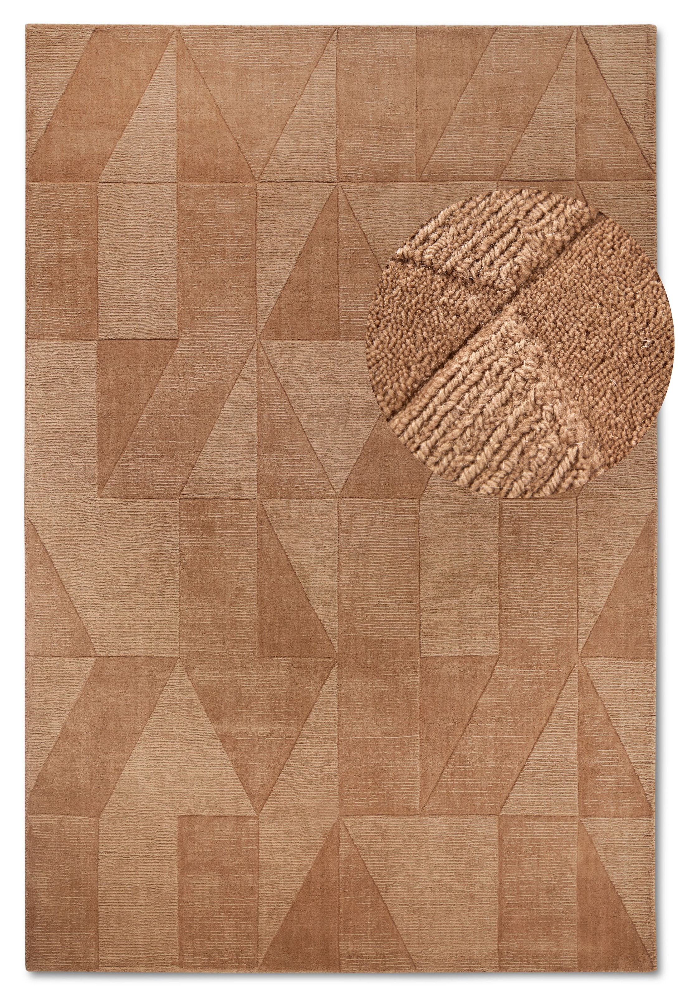 Villeroy & Boch Tapis en laine »Ursule« Rectangulaire 10 mm Höhe Läufer, handgewebt, Wolle, Natur, Wohnzimmer, Geometrie, Boho