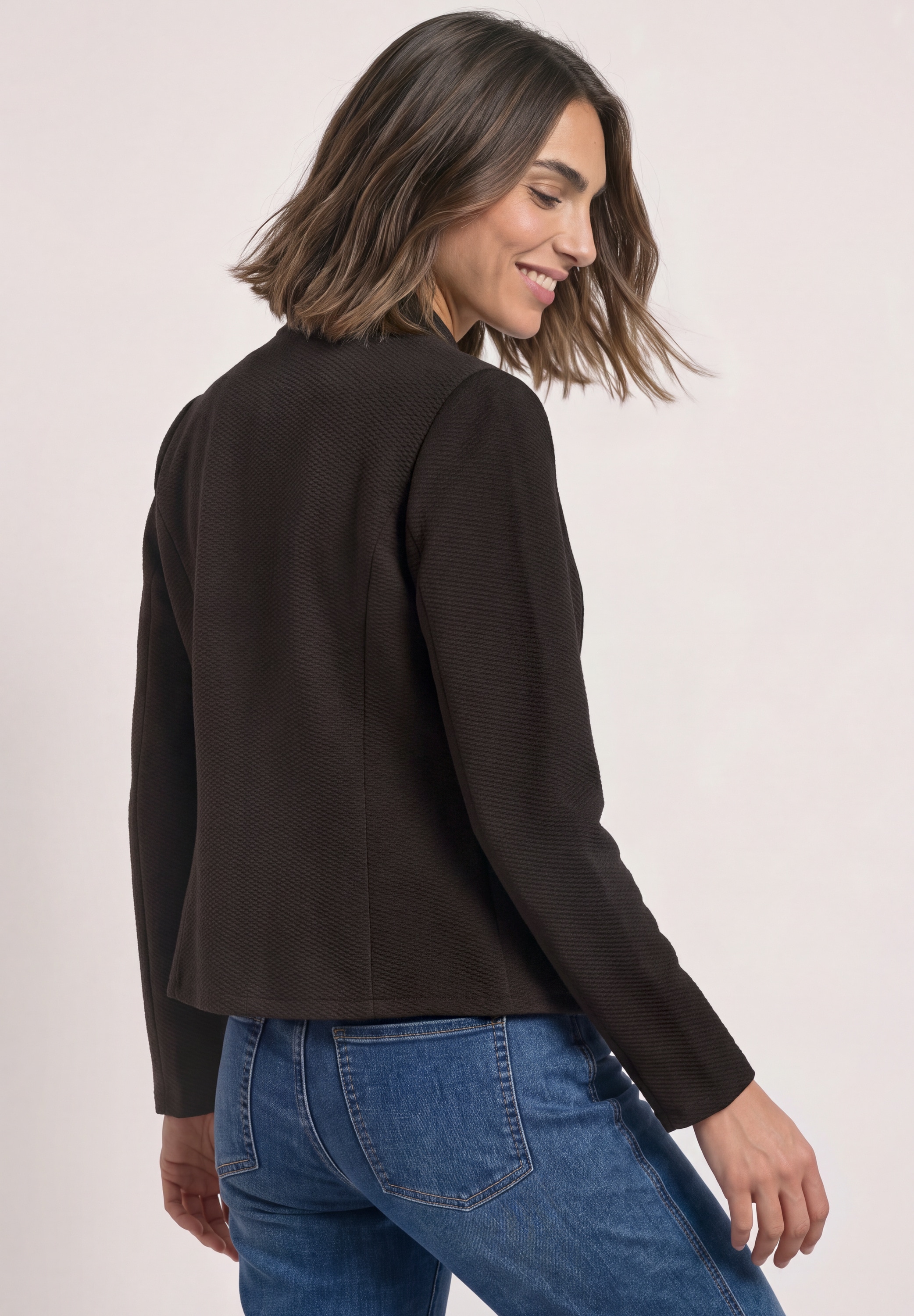 STREET ONE Blazer en jersey qualité structurée, uni, teneur en élasthanne