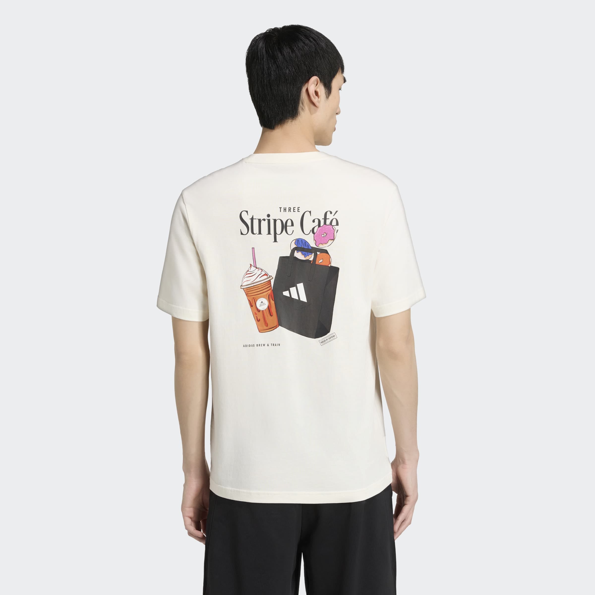 adidas Sportswear T-Shirt »COFFEE CAFE DONUT BAG GRAFIK« für Erwachsene, sportlicher Stil, aus Baumwolle