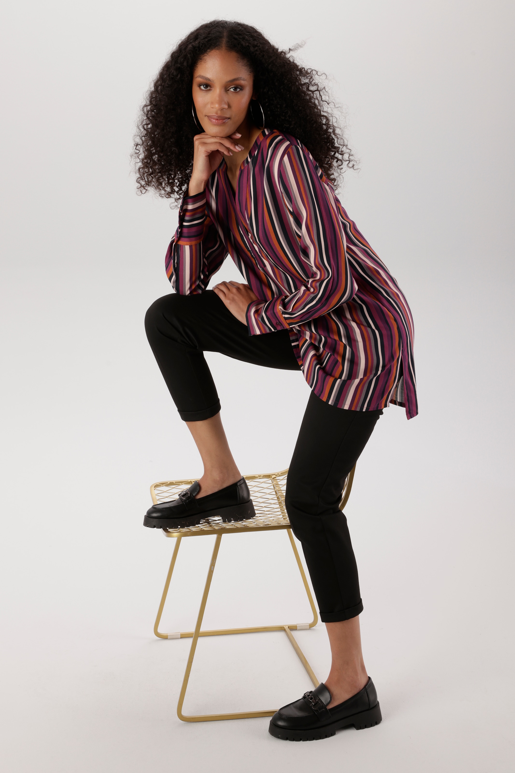 Aniston SELECTED Blouse à enfiler Vokuhila - plus long à l'arrière - NOUVELLE COLLECTION