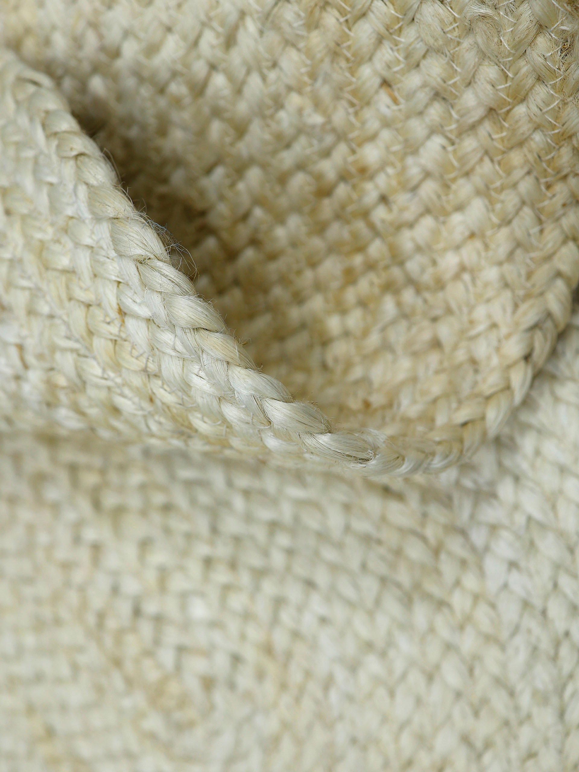 carpetfine Teppich »Alia Juteteppich« wolkenförmig 10 mm Höhe handgewebt aus Jute, Naturteppich, Sonderform blau, Boho Style, uni