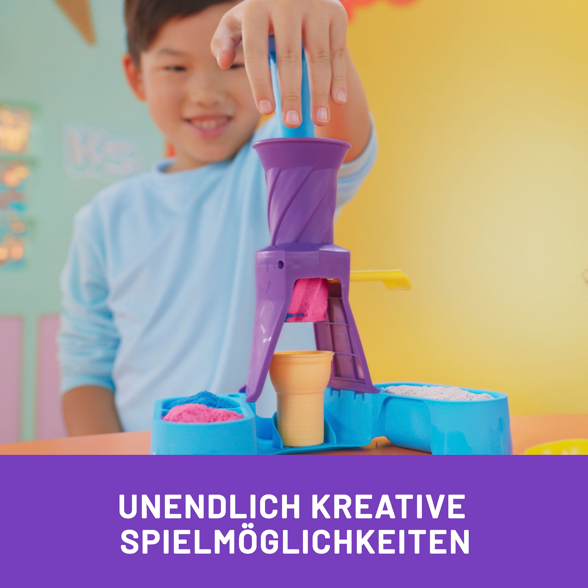 Spin Master Set créatif »Kinetic Sand - Soft Serve Ice Cream Station 397g«