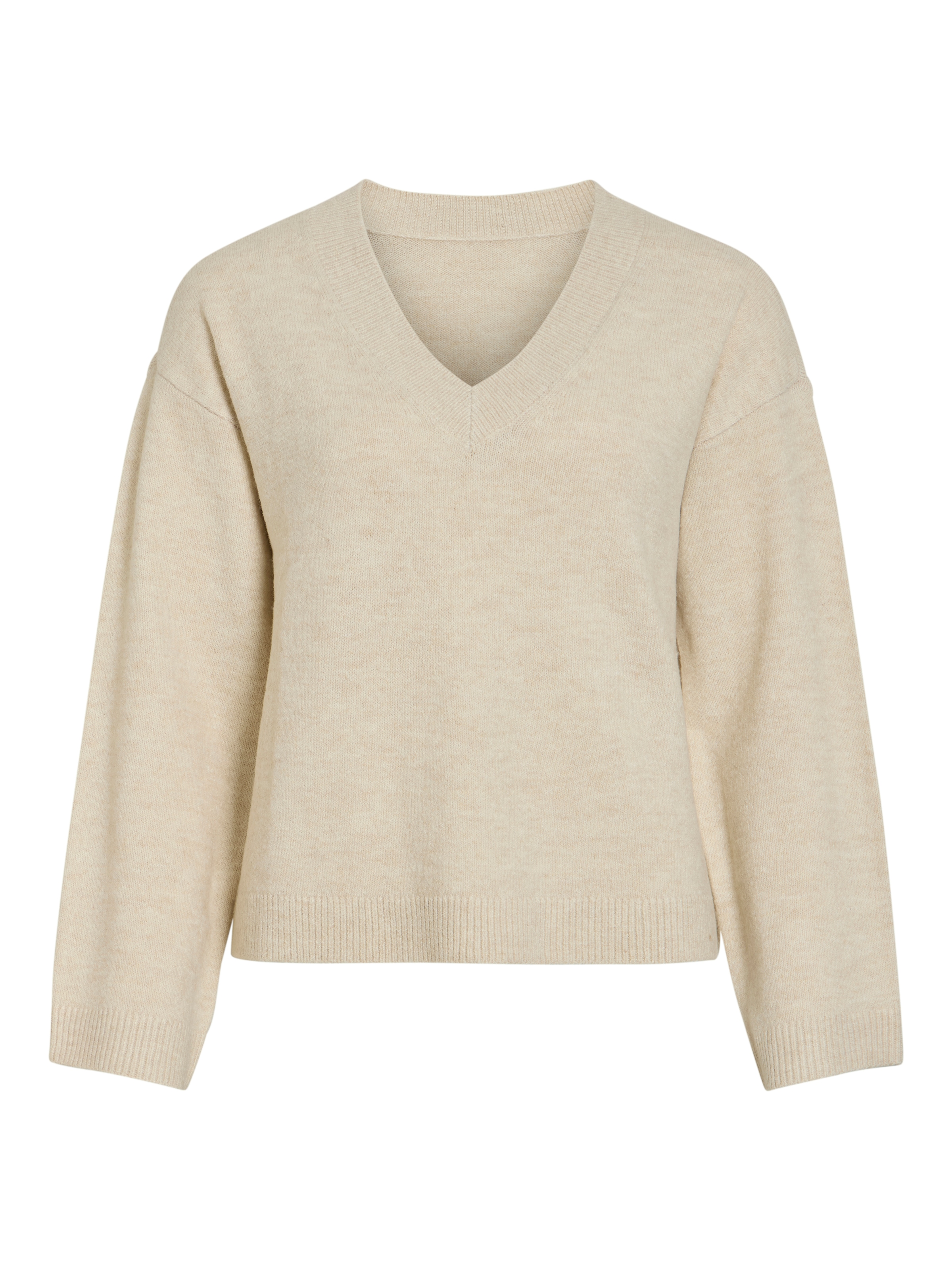 Vila Pull en tricot »VILIGA L/S REV V-NECK KNIT TOP - NOOS« Coupe régulière, en mélange de matières avec propriétés élastiques