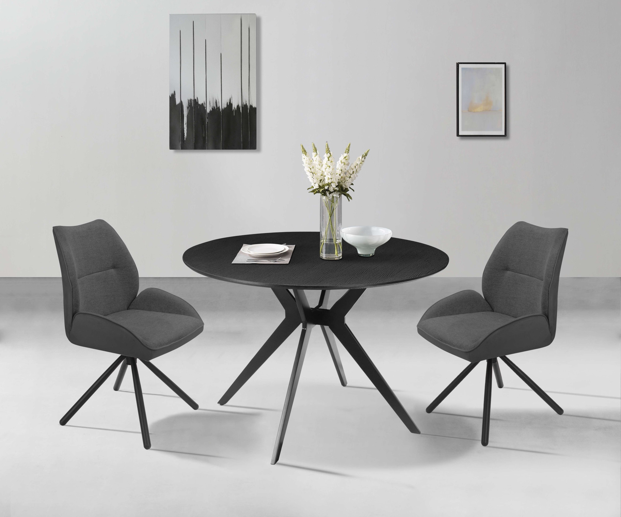 GOODproduct Esszimmerstuhl »Granilu« (Set) gepolstert,  Bezug Vorderseite Webstoff, Rückseite Velvet