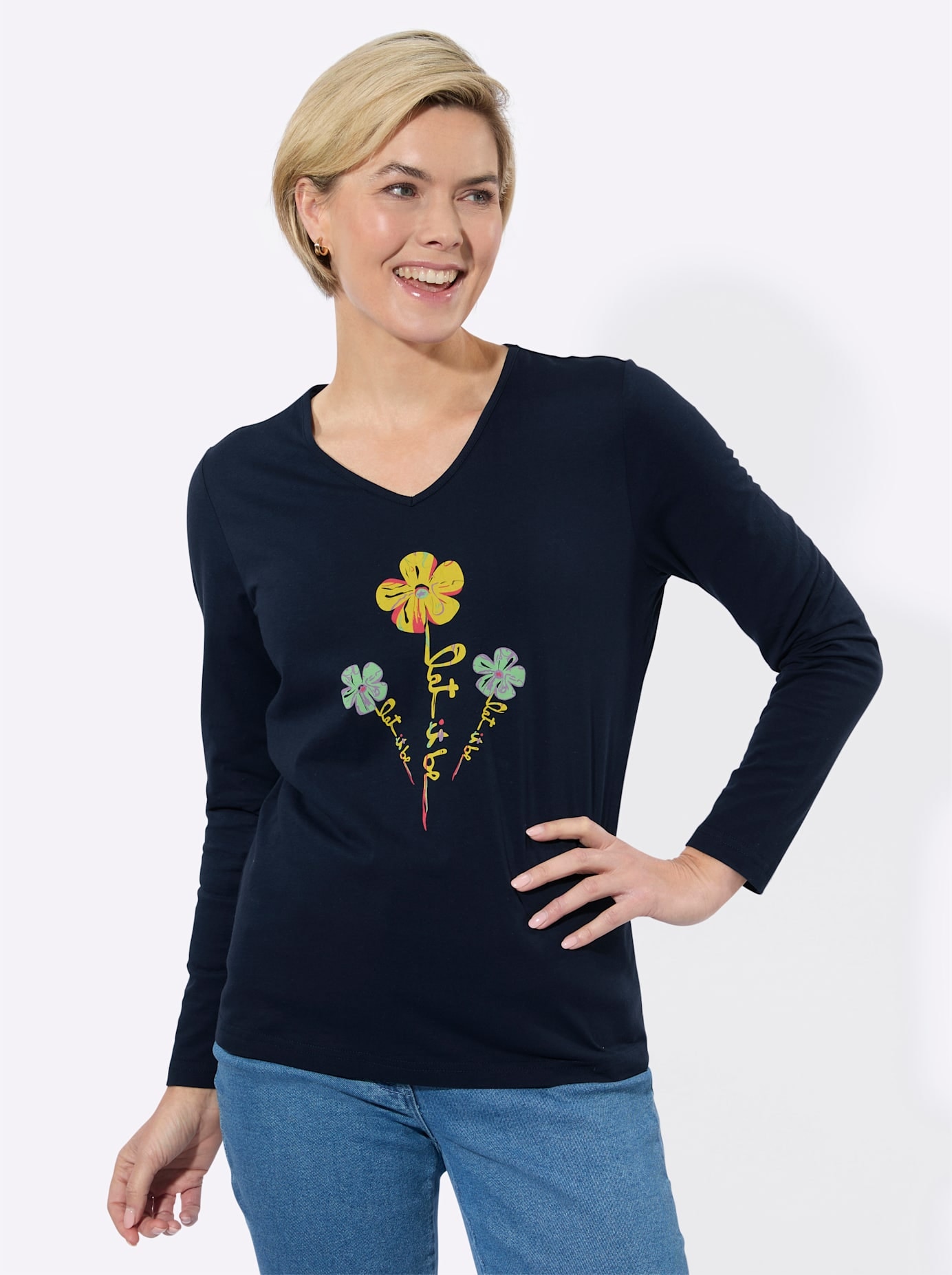 Classic Basics T-shirt en V »V-Shirt« 1