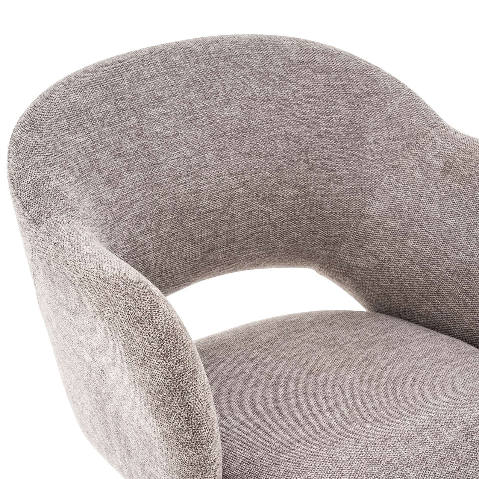 GOODproduct Chaise de salle à manger »Fynnjard« (Set) 2 cuismit schwarzen Metallbeinen, Drehfunktion, Webstoff Bezug