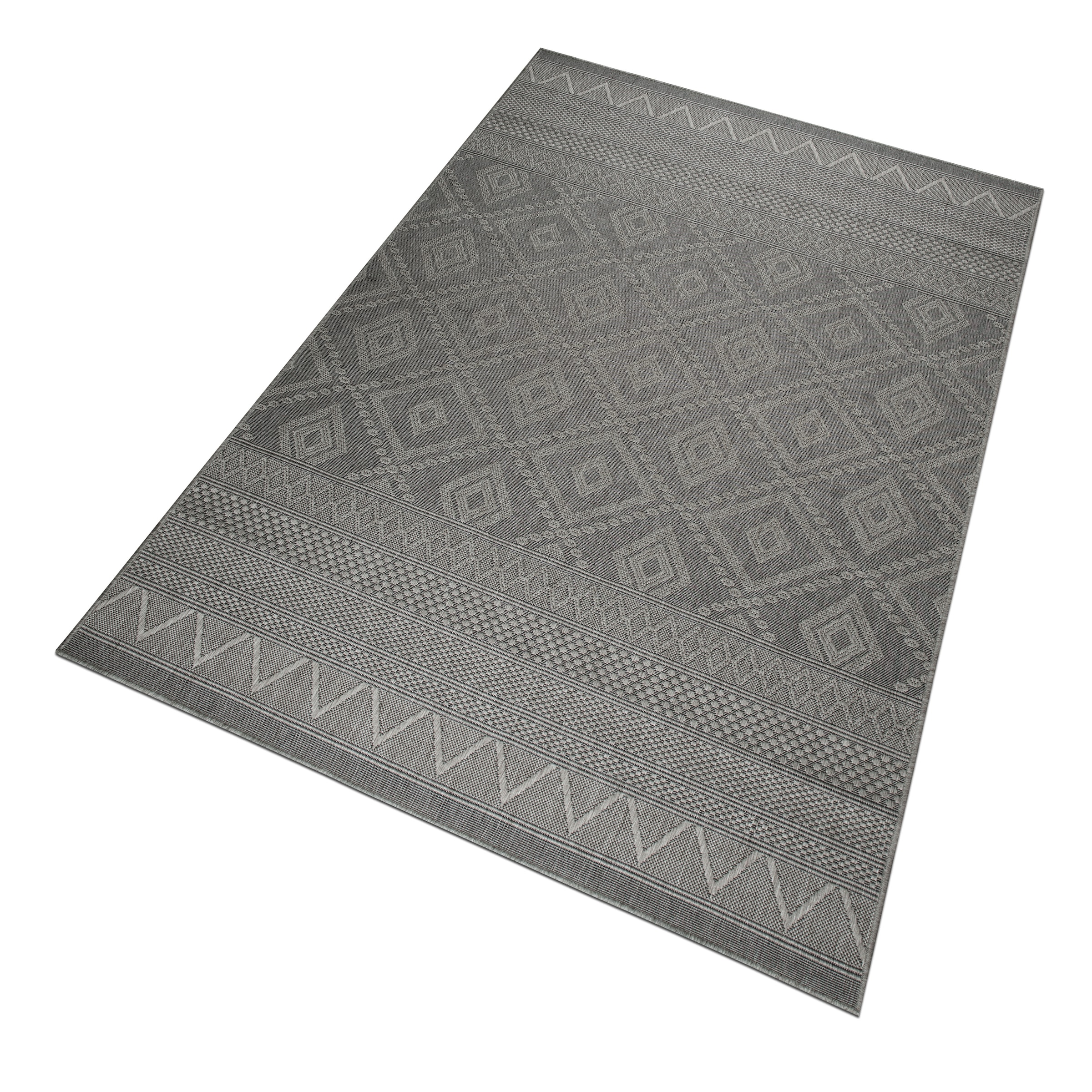 my home Tapis »Toronto auch als Läufer erhältlich« Rectangulaire 3 mm Höhe In- und Outdoor geeignet, Sisal-Optik, Wetterfest & UV-beständig, Boho