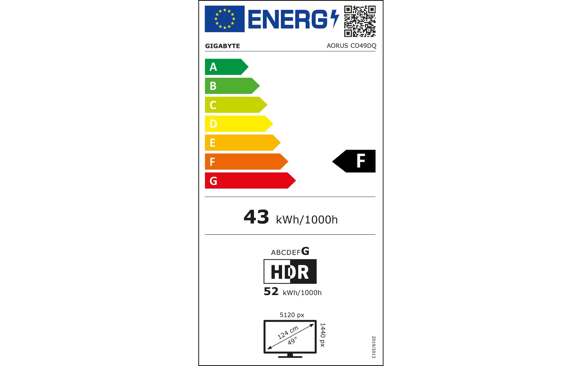 Gigabyte Curved-Gaming-Monitor »Aorus CO49DQ« 124,46 cm/49 ″  5120 x 1440 px 0,03 Reaktionszeit 144 Hz