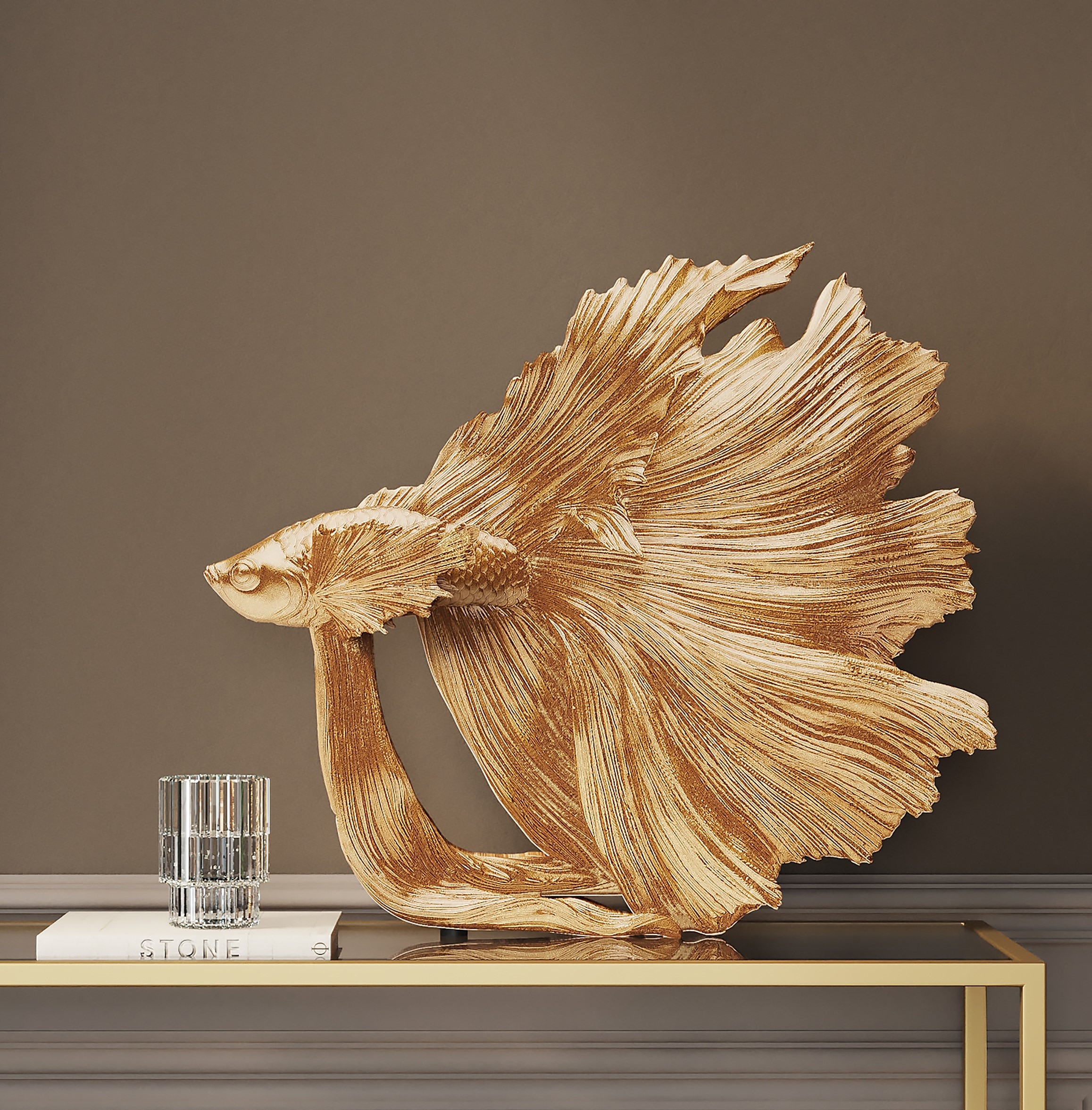 Kare Design Dekofigur »Deko Figur Betta Fish Gold Klein«