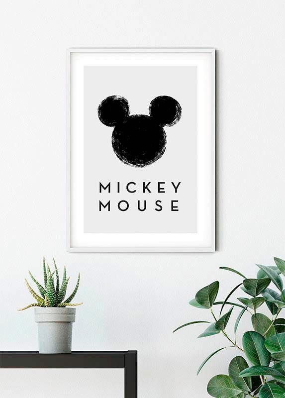 Komar Image »Mickey Mouse Silhouette« 1 cuis tlg. Wandbild zur Dekoration im Kinderzimmer - ohne Rahmen