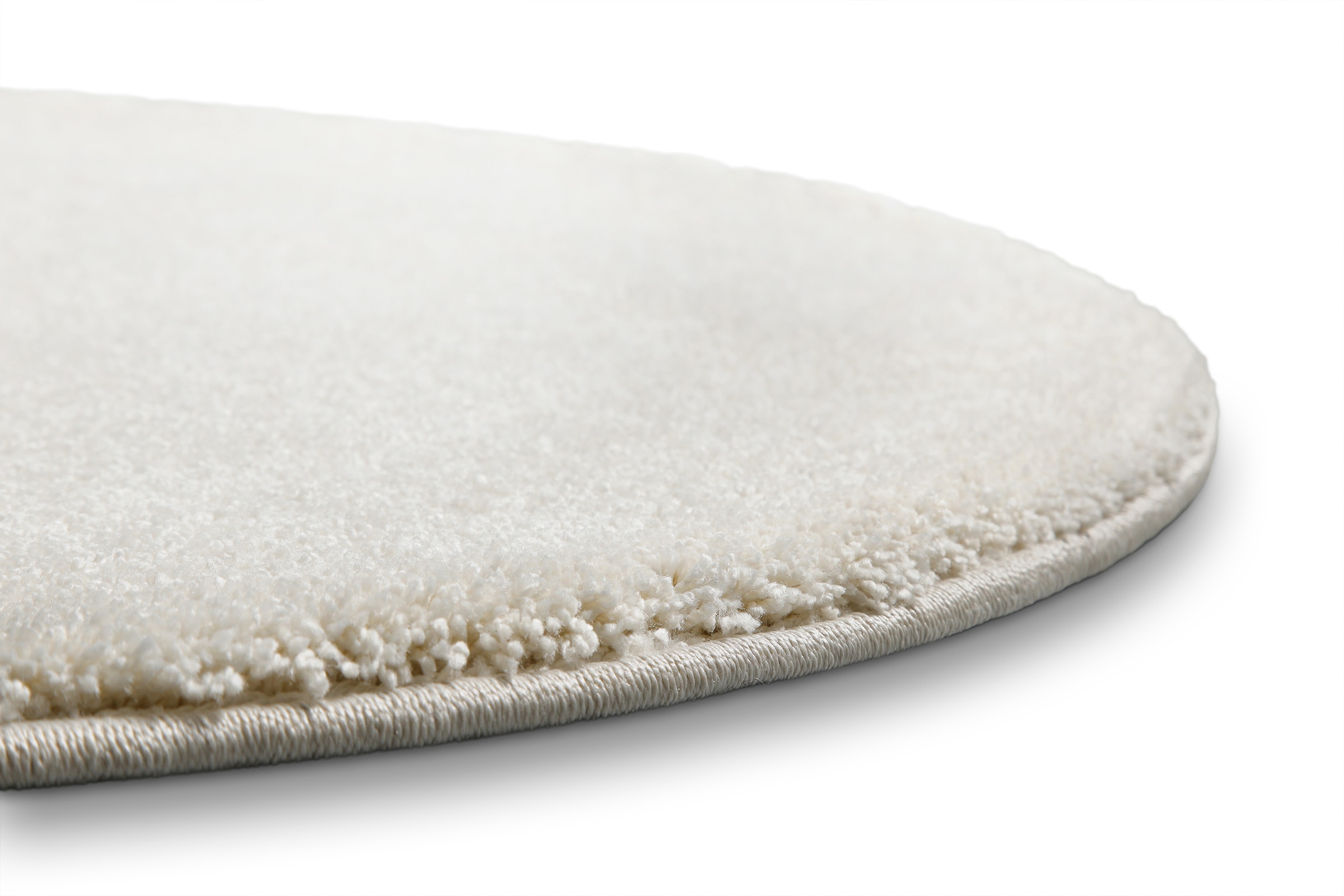 Wecon home Hochflor-Teppich »Manta« rund 25 mm Höhe Langflor, maschinell gewebt, robust, Wohn- & Schlafzimmer, einfarbig