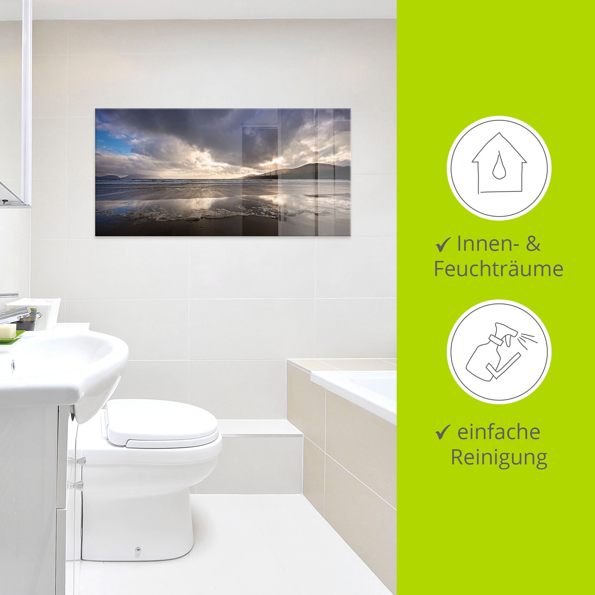 Artland Glasbild »Strandliebe II« Strand 1 Stk. tlg. in verschiedenen Grössen