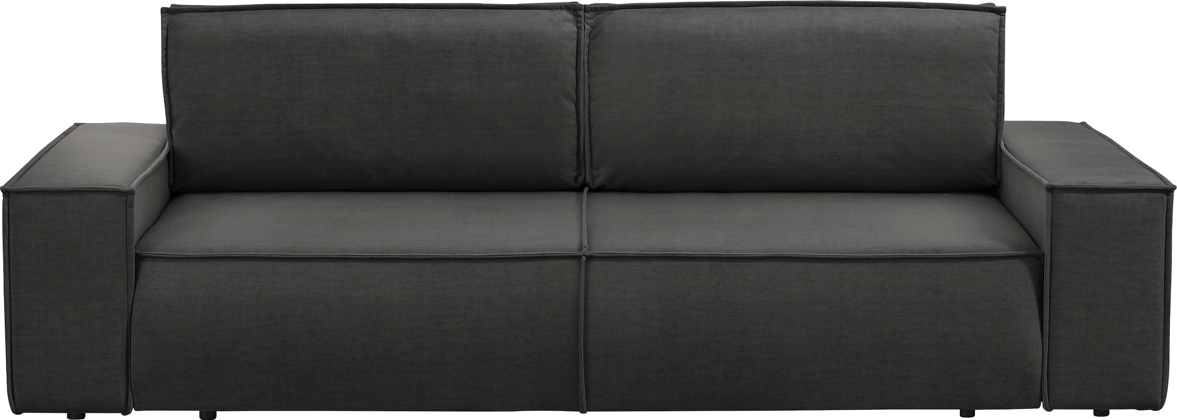 GOODproduct 3-Sitzer »SHERWOOD Samtvelours Schlafsofa (257cm)« Schlaffunktion mit Bettkasten (ca. 136/200cm)