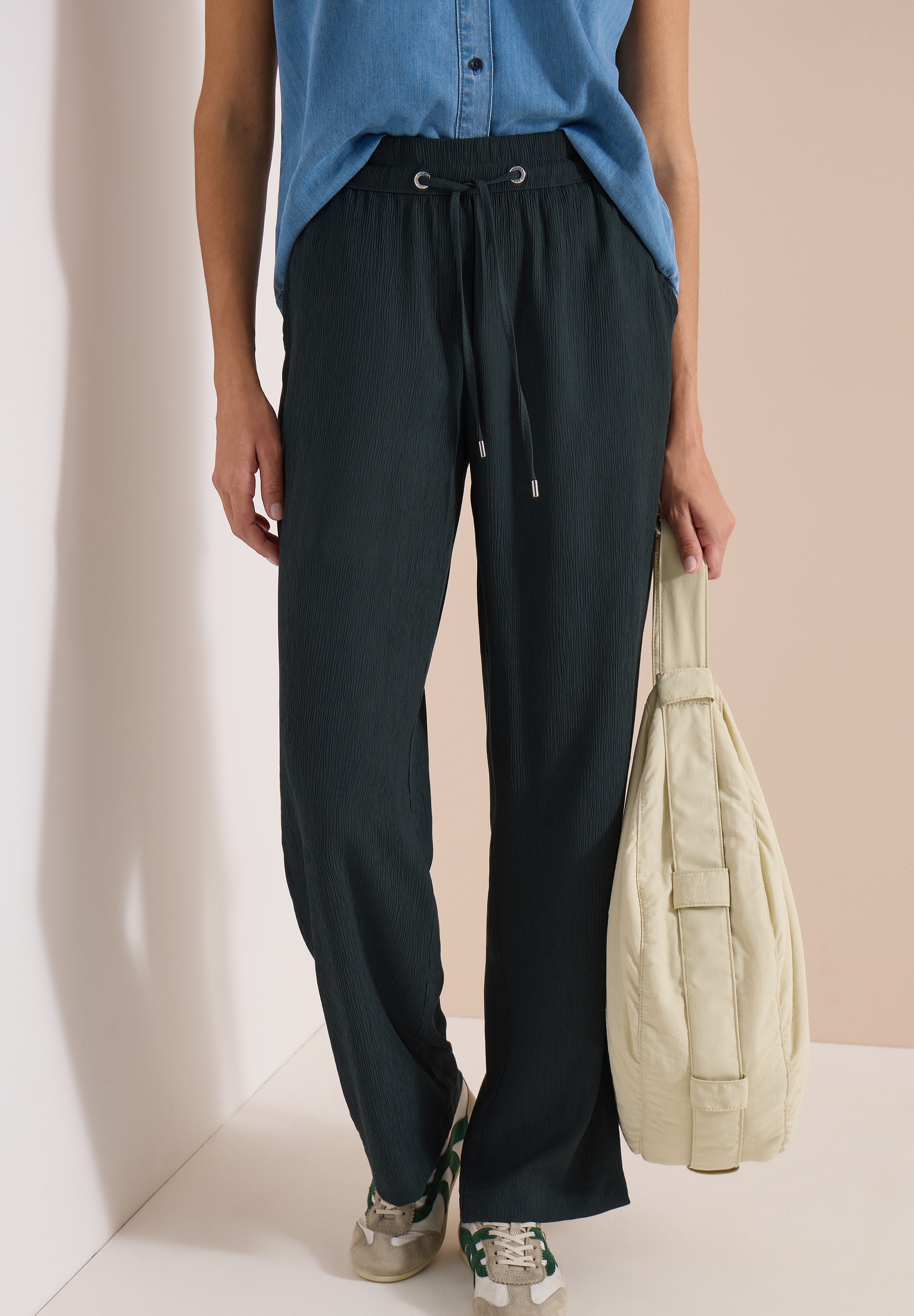 Cecil Pantalon en tissu »Style Neele«  Sommerhose in Struktur-Optik