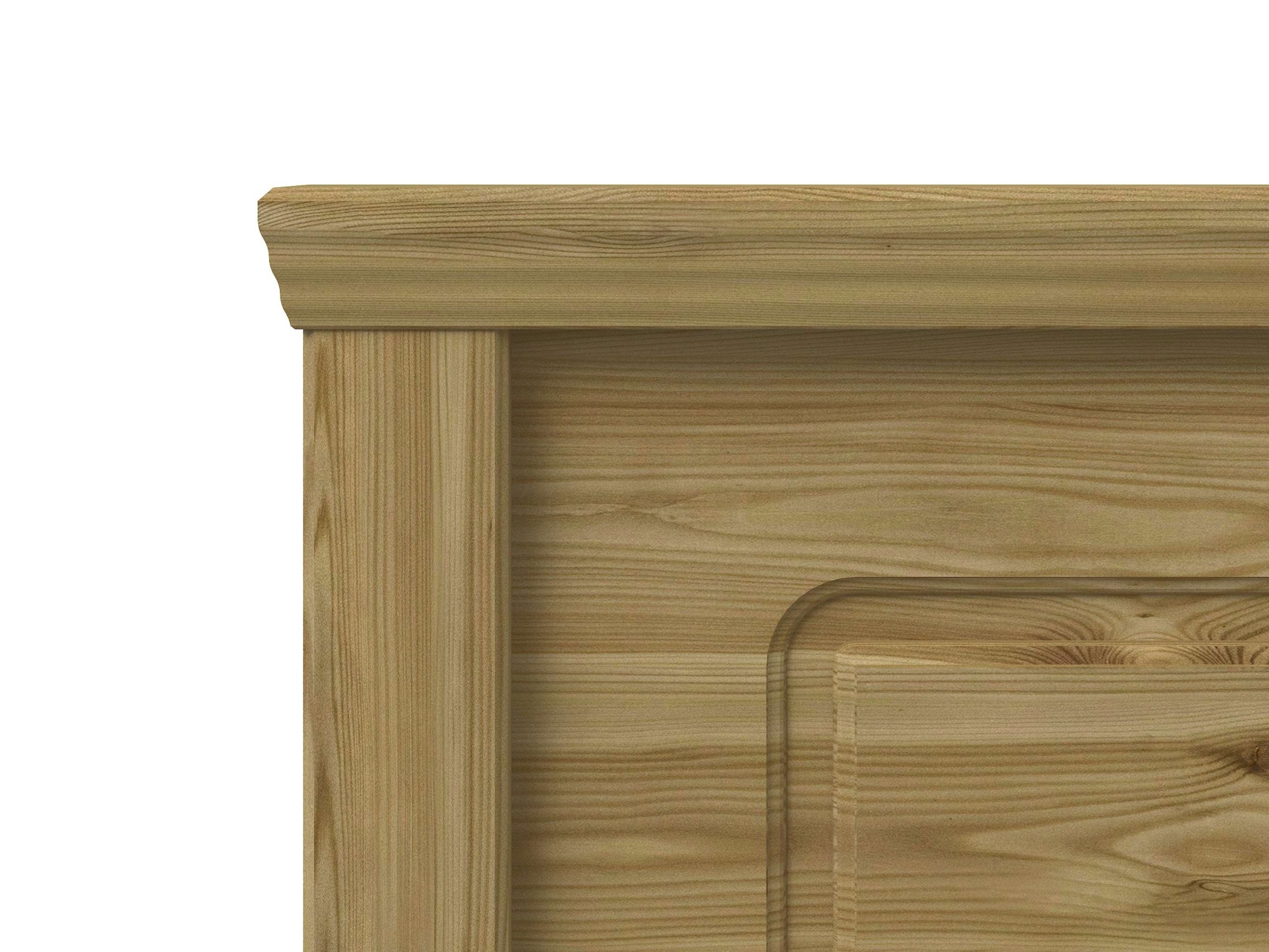 GOODproduct Lit »Fredegard, skandinavischer Stil, vielseitig kombinierbar, 2 Breiten« 180er oder 140er Breite,  Sprossen am Kopfteil, mit Lattenrost, Kassettenoptik