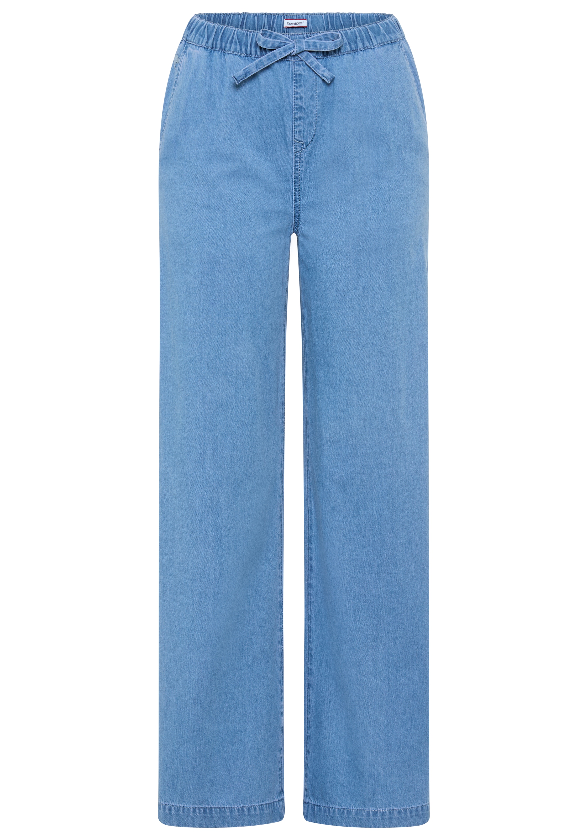 KangaROOS Jeans large weiteres Bein, hohe Leibhöhe, elastischer Bund mit Gummizug