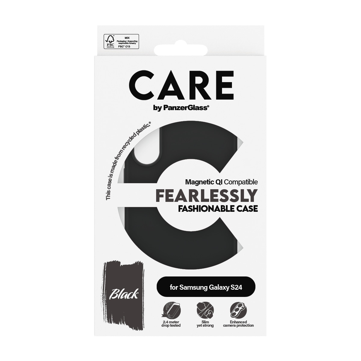 CARE by PanzerGlass Handyhülle »Magnetic QI Compatible Fearlessly Fashionable Case für Samsung S24« Backcover, Schutzhülle, Handyschutzhülle, Case, Schutzcase, stossfest