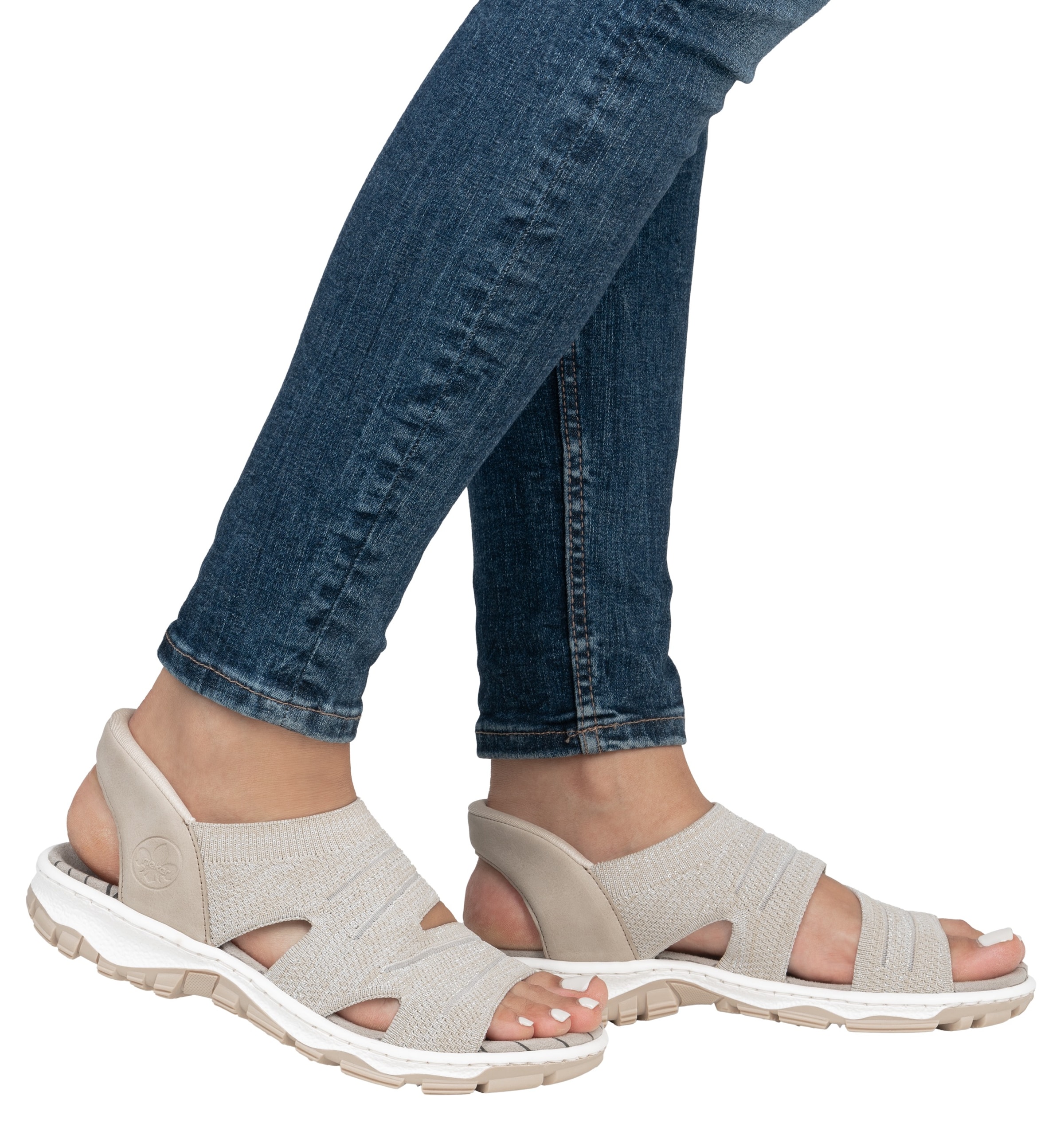 Rieker  Trekkingsandale, Outdoorsandale, Sommerschuh mit Elastik-Einschlupf