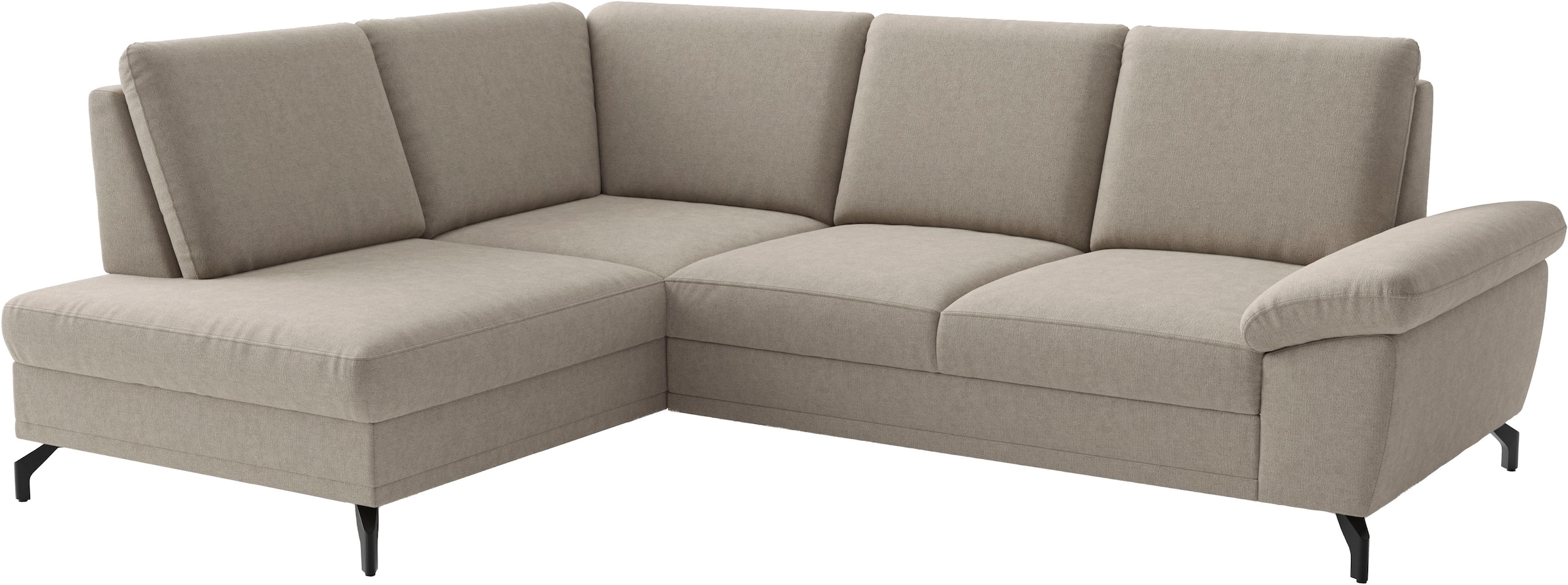 sit&more Canapé d'angle »Chelsea L-Form, B: 264 cm, mit Armteil-& Sitztiefenverstellung« fonction lit et coffre de lit en option
