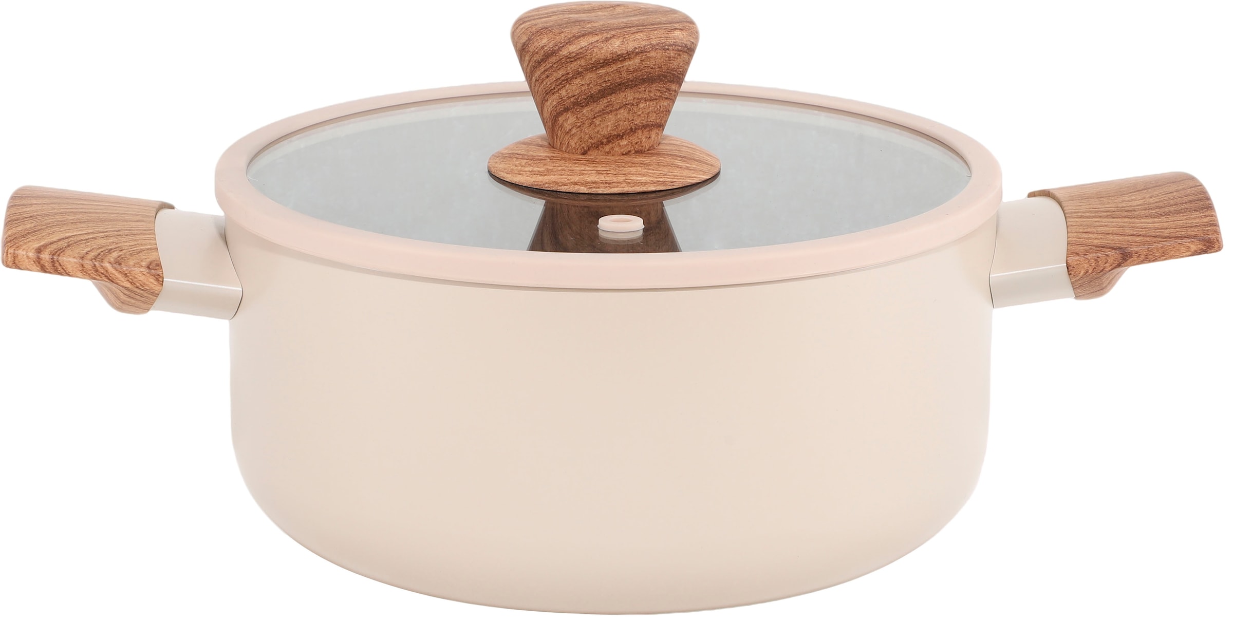 Hanseatic Topf-Set »ALU SCANDI, mit Antihaftbeschichtung« Set, Stielkasserolle 16 cm, Kochtopf 16/20/24 cm, Bratpfanne 24/28 cm, 9 tlg. Aluminium