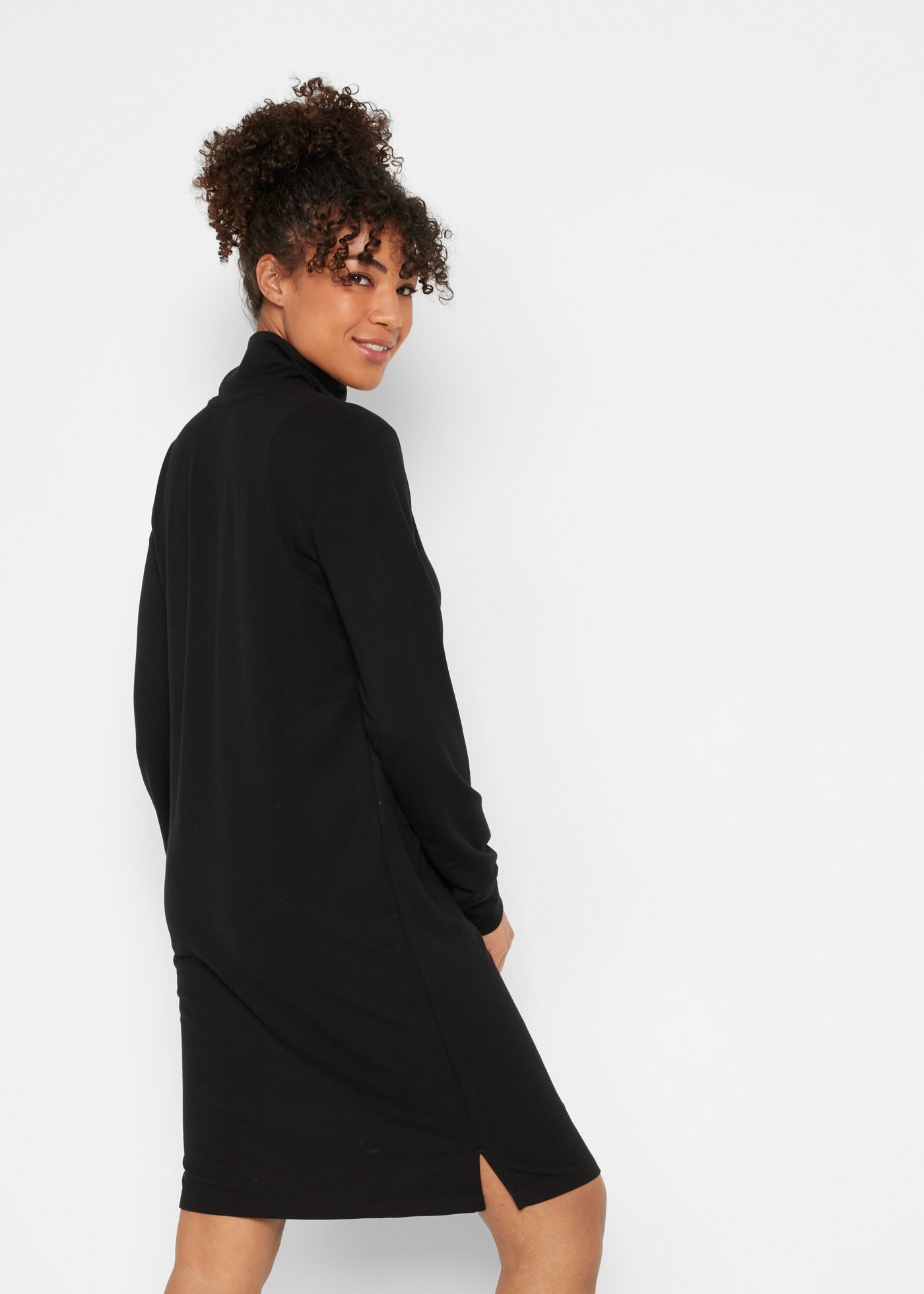 bonprix Robe en sweat für den Alltag, mit langem Arm, aus Viskose-Mix, Casual Stil
